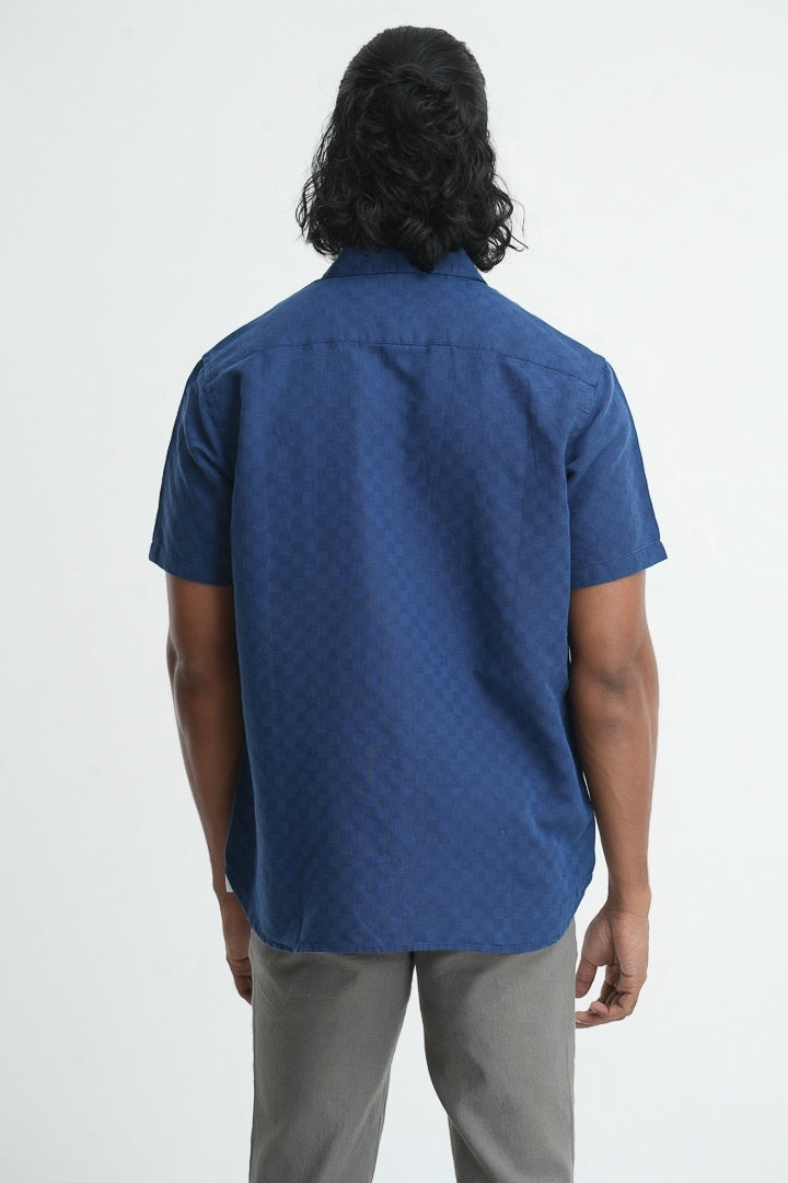 Classic Linen Cotton Shirt - Blue