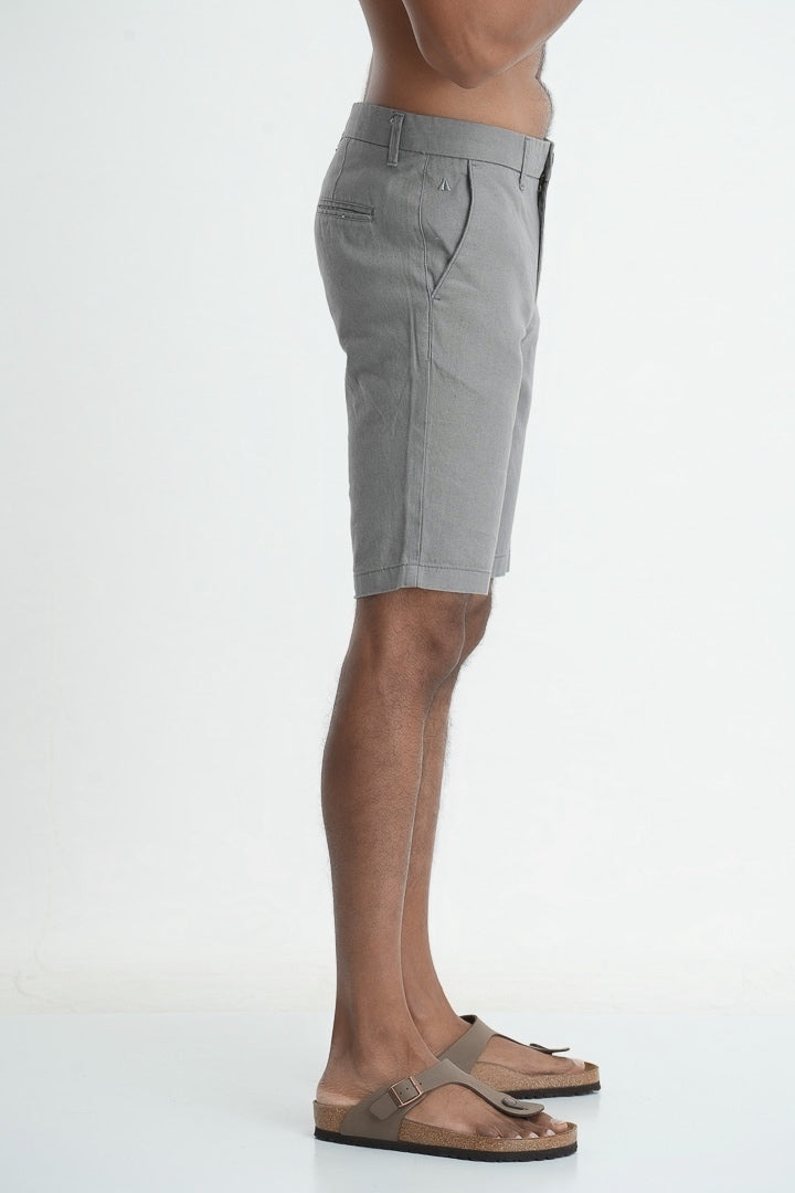 Signature Linen Shorts - Light Grey