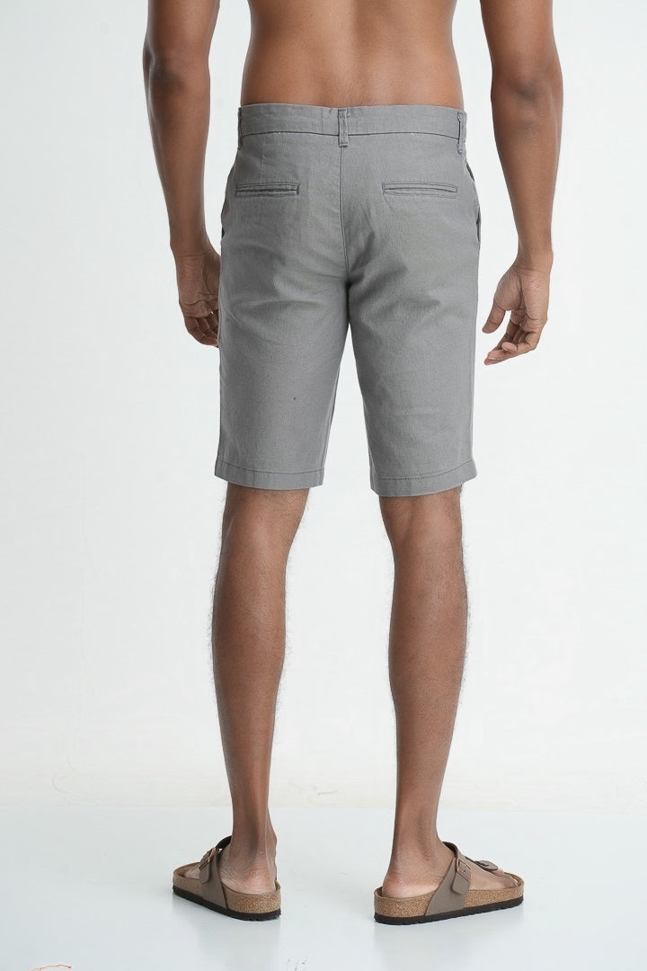 Signature Linen Shorts - Light Grey