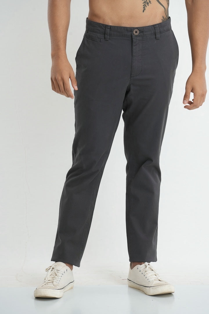 ESSENTIAL CHINOS SLIM FIT PANT - CHARCOAL