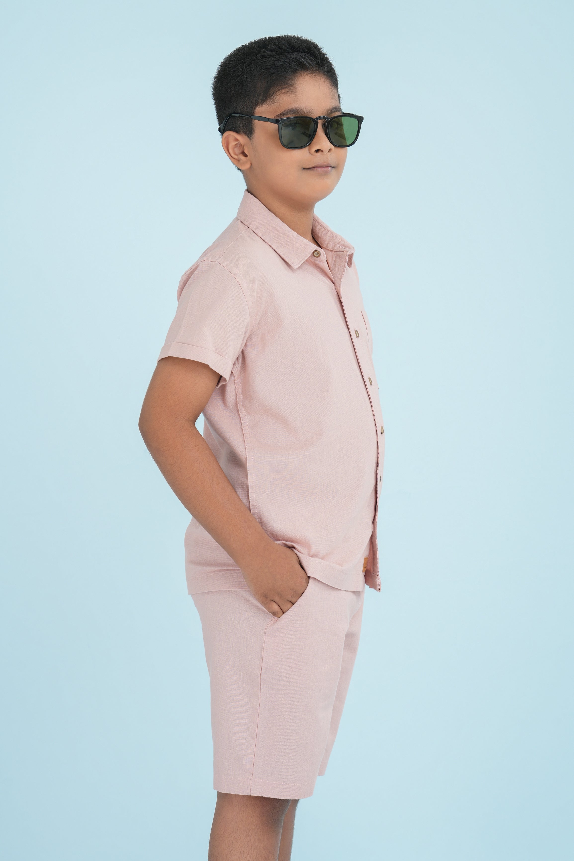 Kids' Linen Cotton Coord Set – Peach Blush | AnationZ Junior