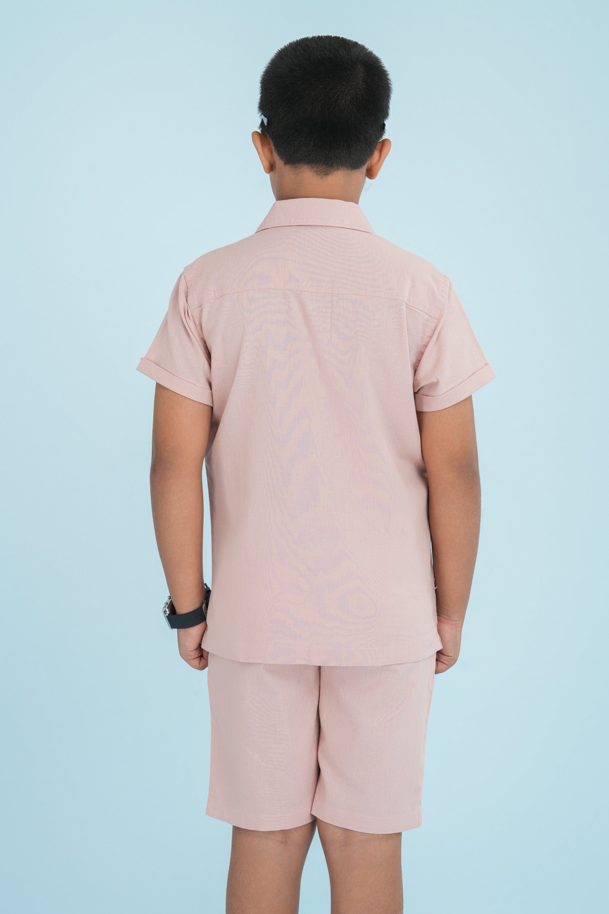 Kids' Linen Cotton Coord Set – Peach Blush | AnationZ Junior