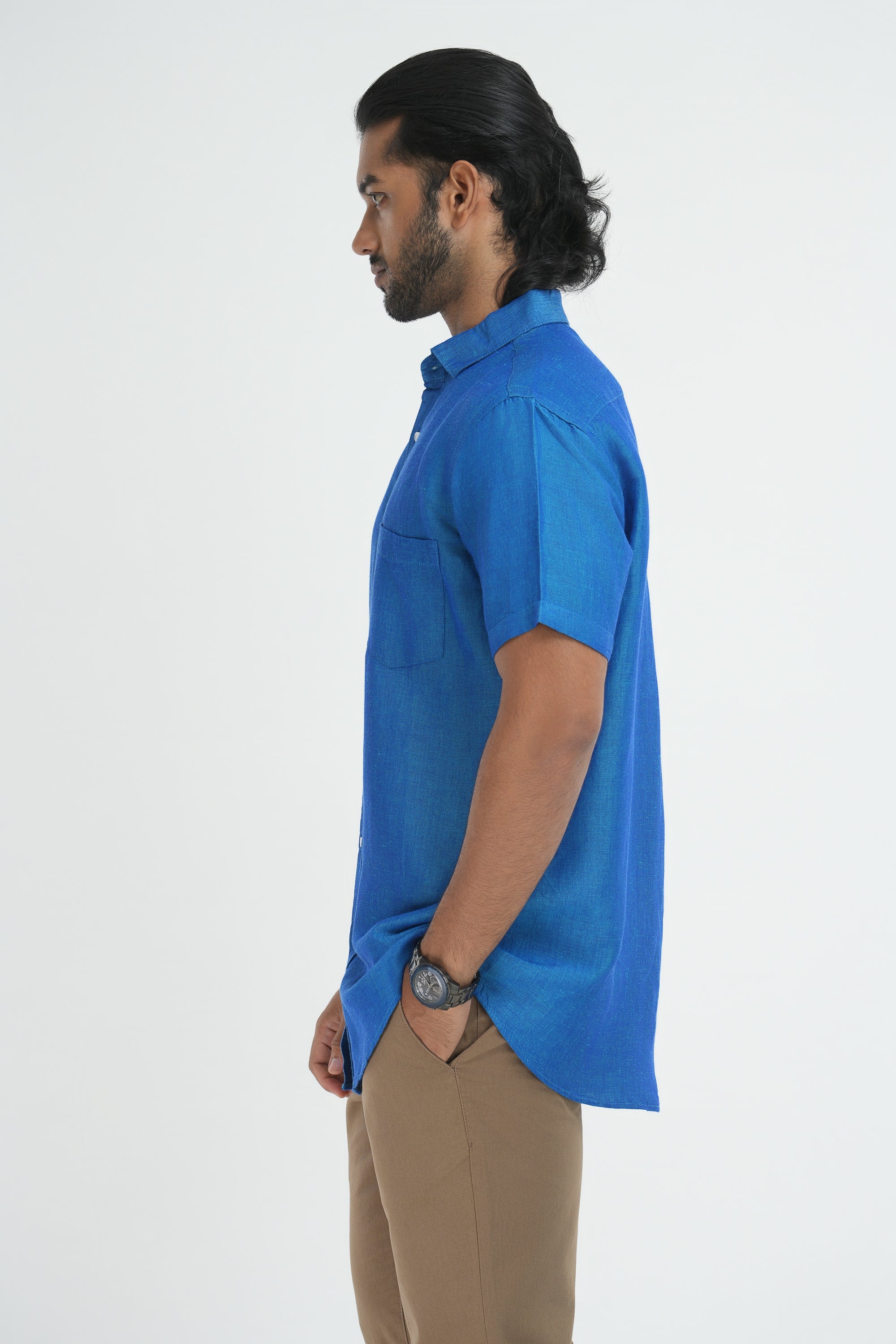 Linen Cotton Chambray - Blue