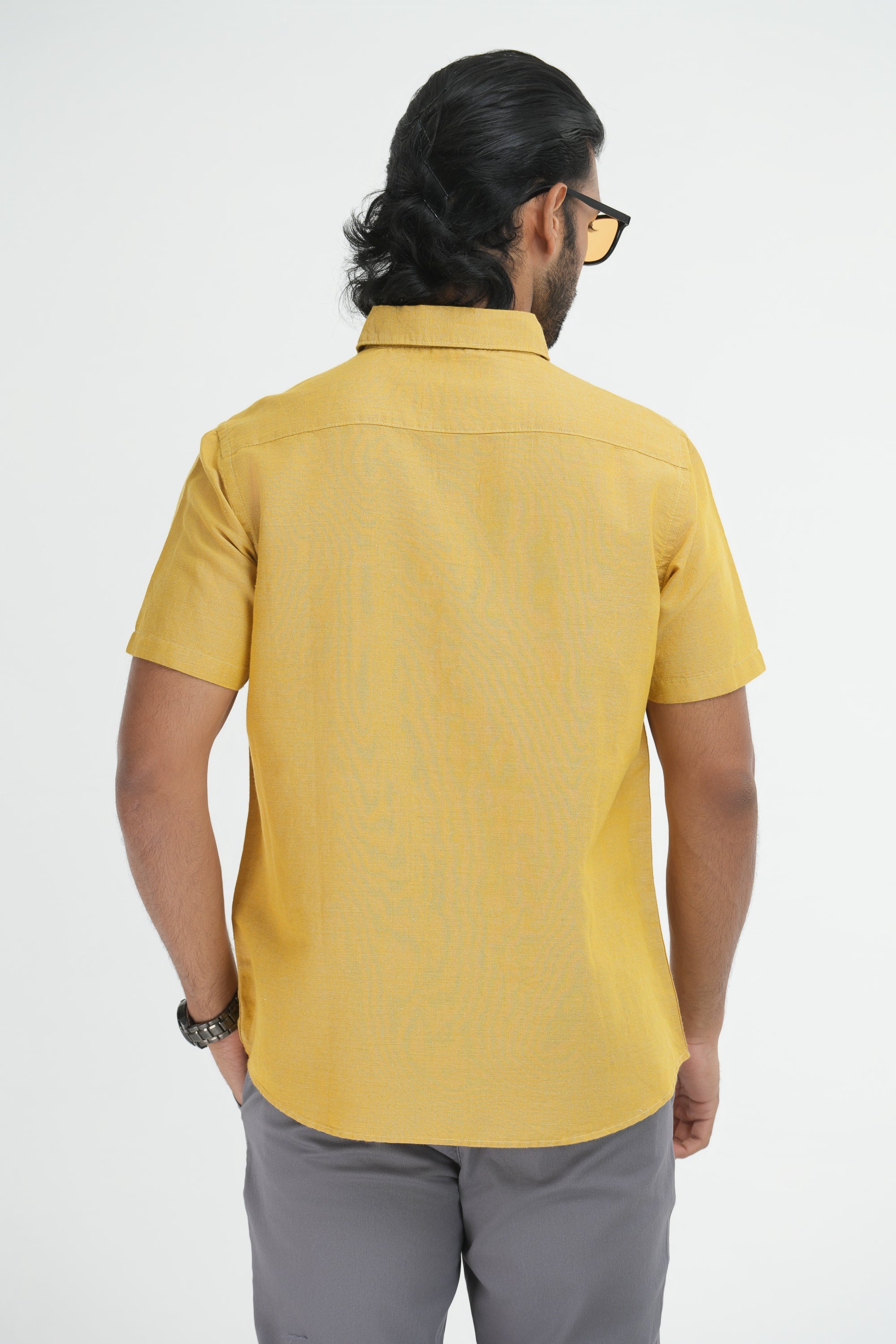 Linen Cotton Shirt - Yellow