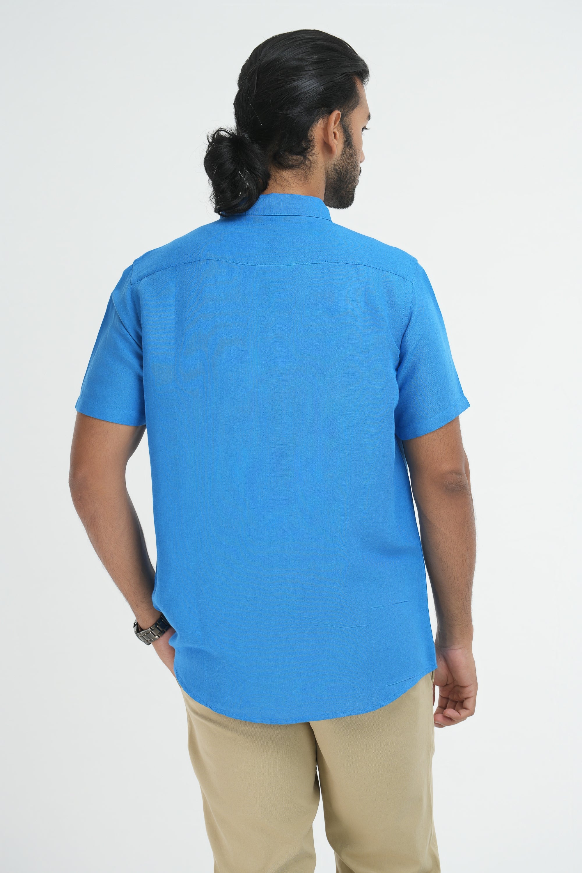 Bamboo linen Shirt - Blue