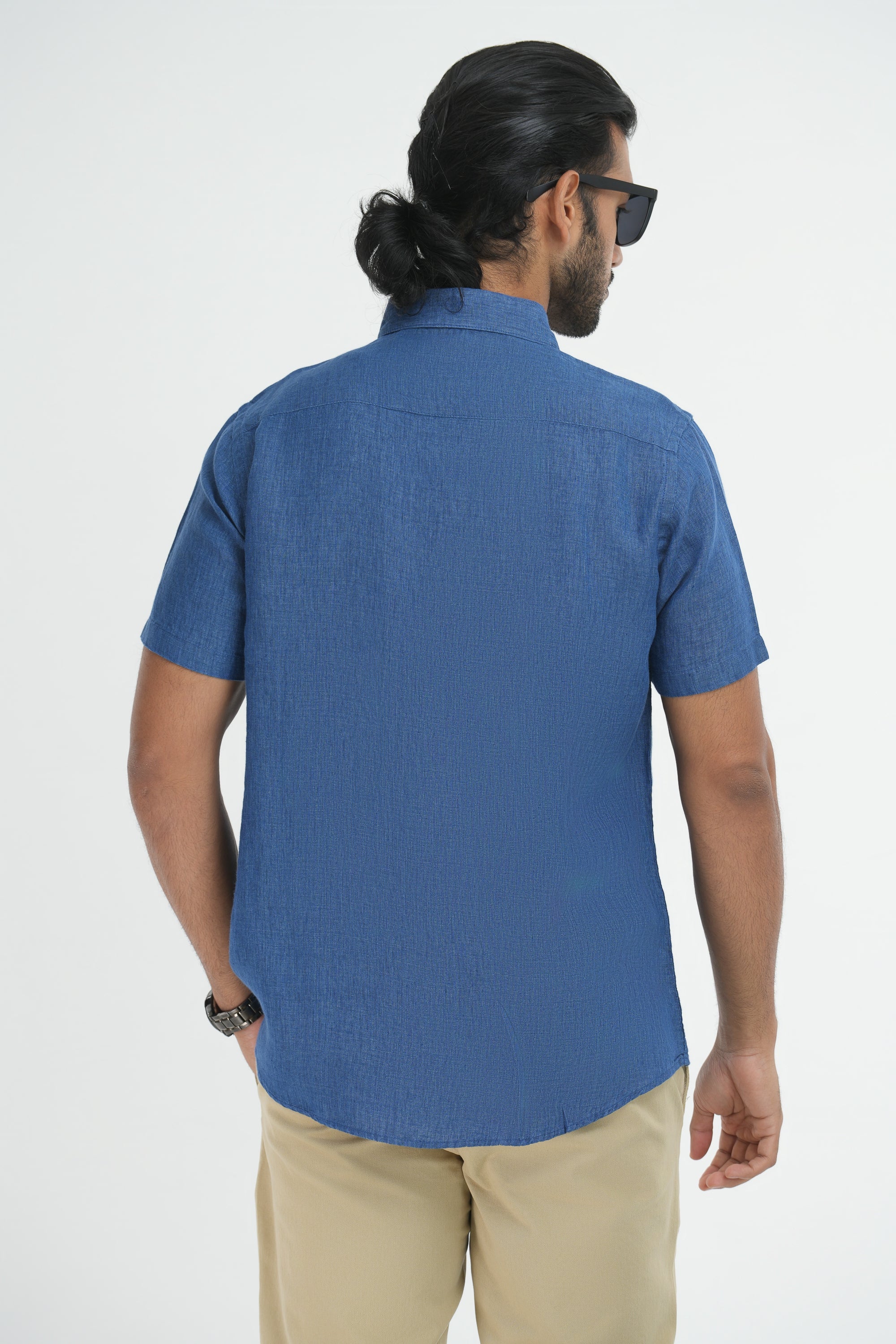 Bamboo Linen Chambray - Blue