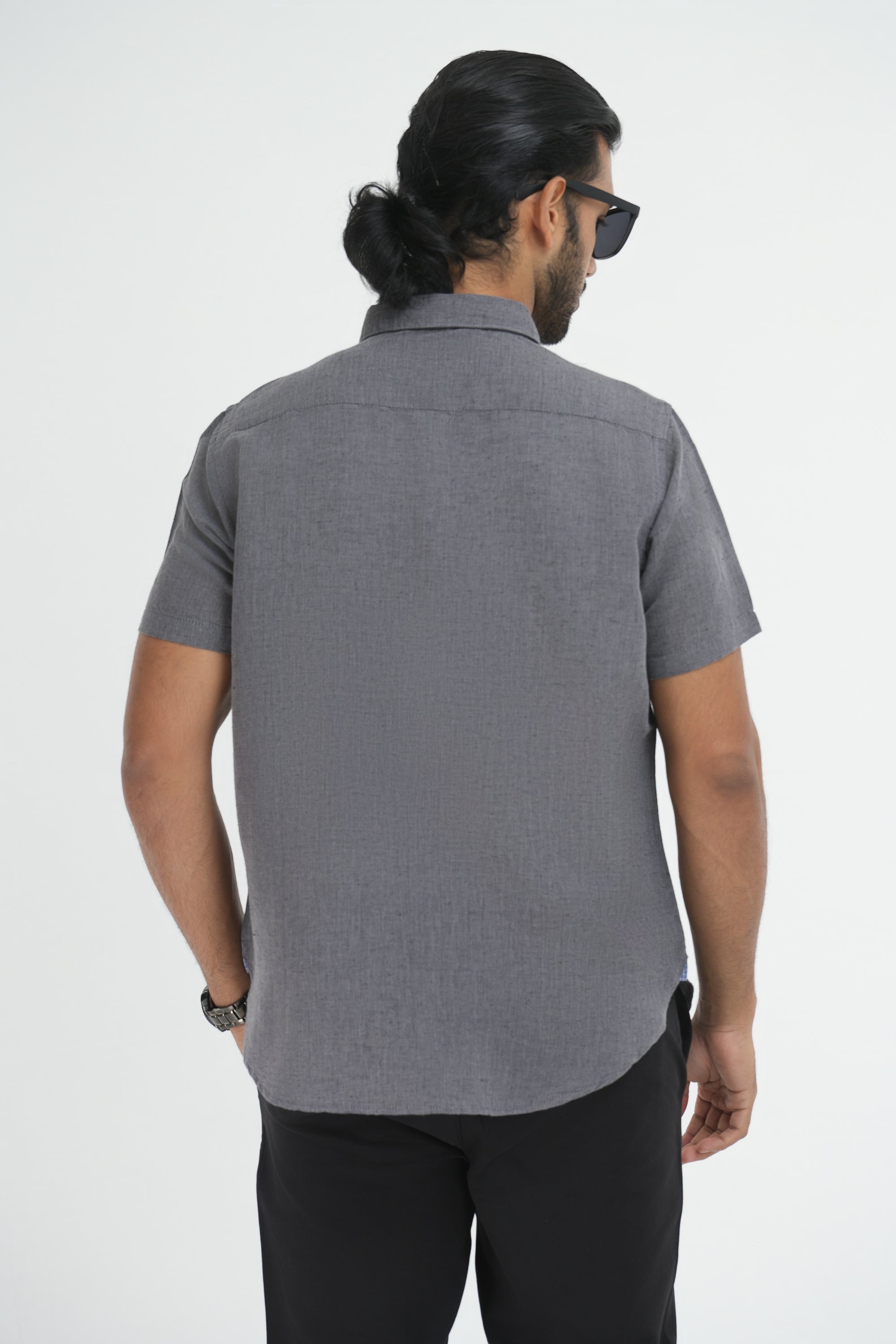 Linen Cotton Chambray - Grey