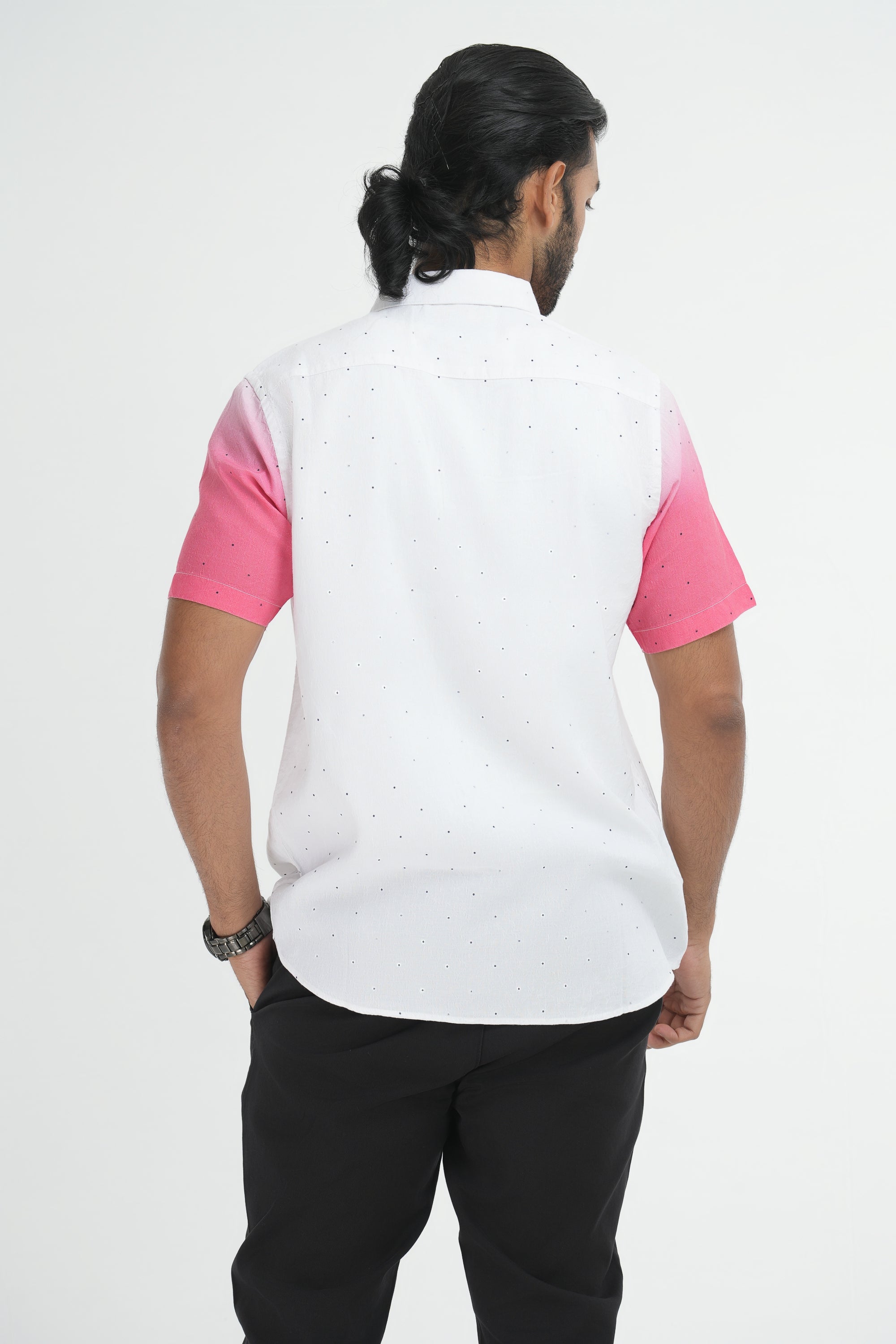 Linen Printed Shirt - Red