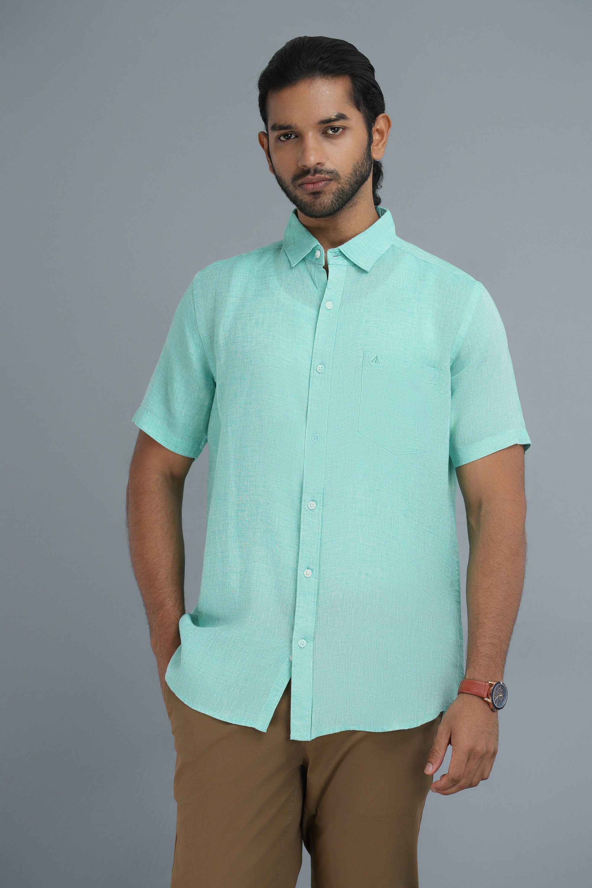 Bamboo Linen Chambray - Jade