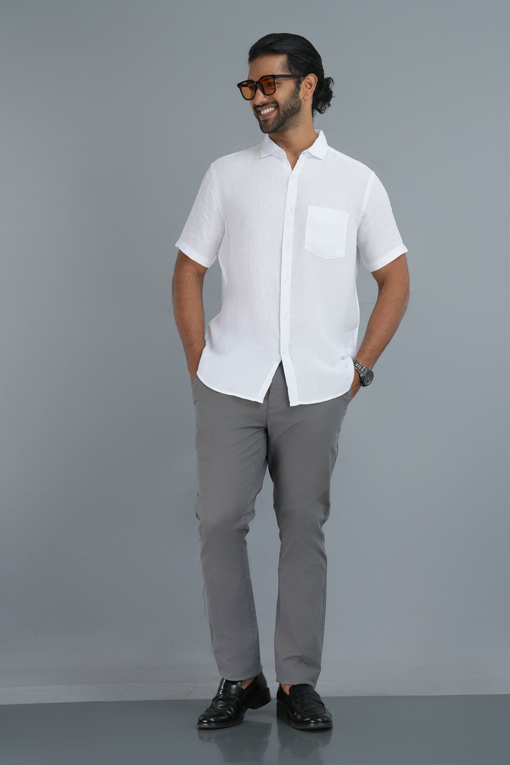 Premium 100% Linen White Shirt