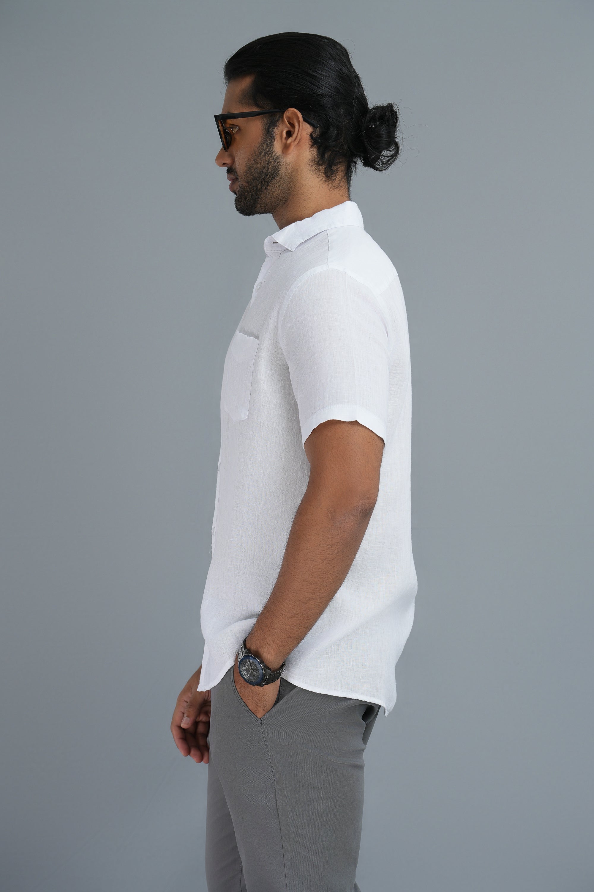 Premium 100% Linen White Shirt