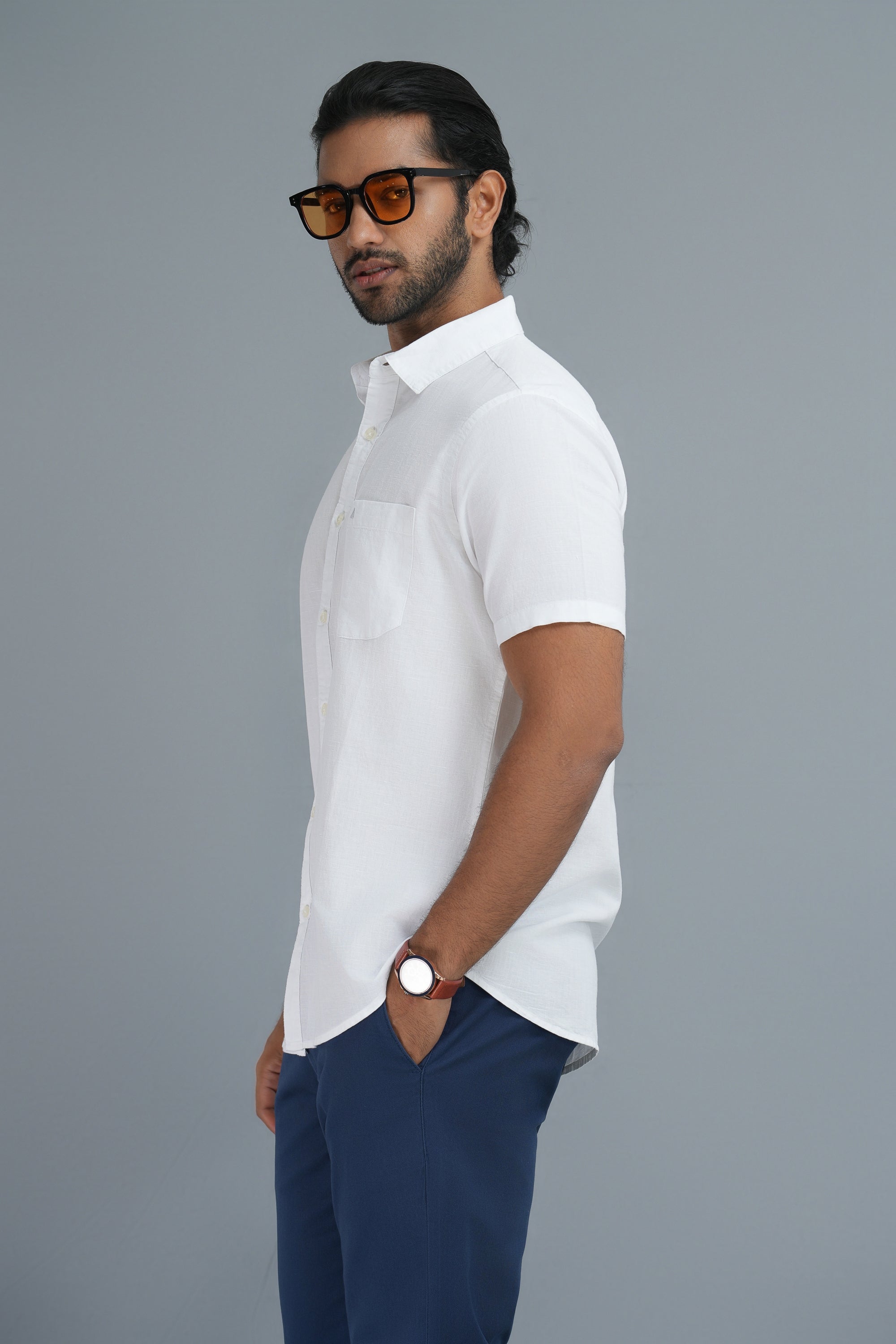 Linen Cotton Shirt - White
