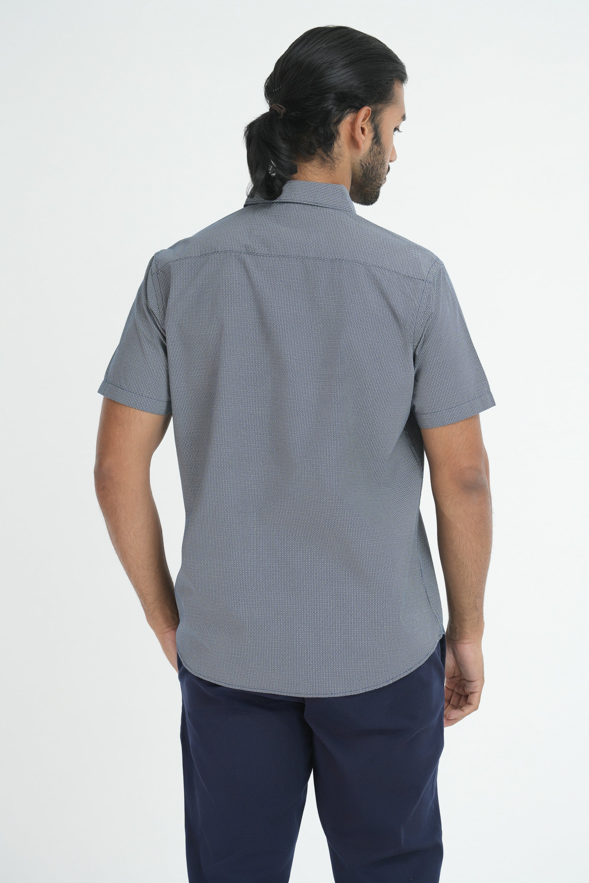 Printed Cotton Shirt -Black