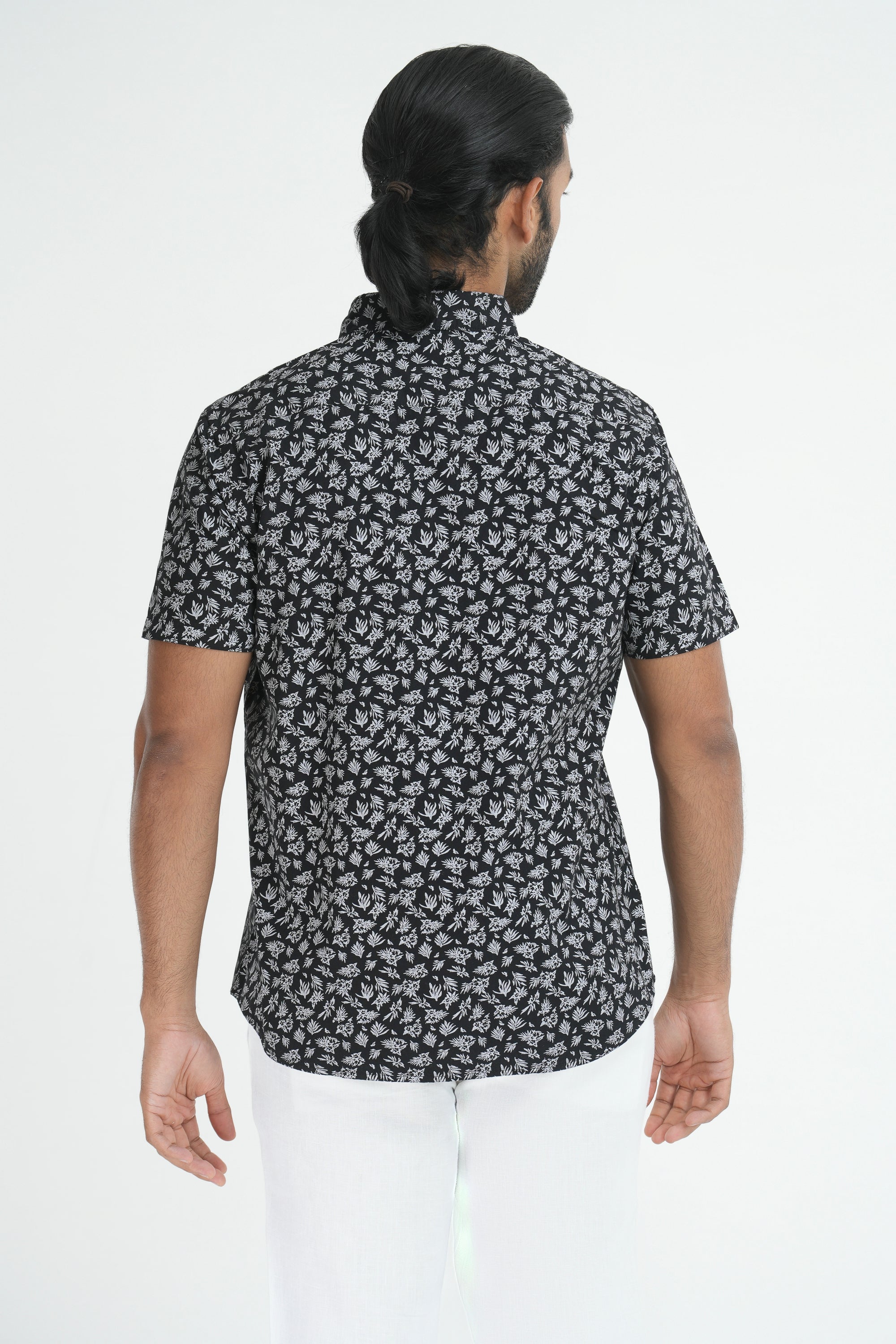 Printed Cotton Shirt - Black