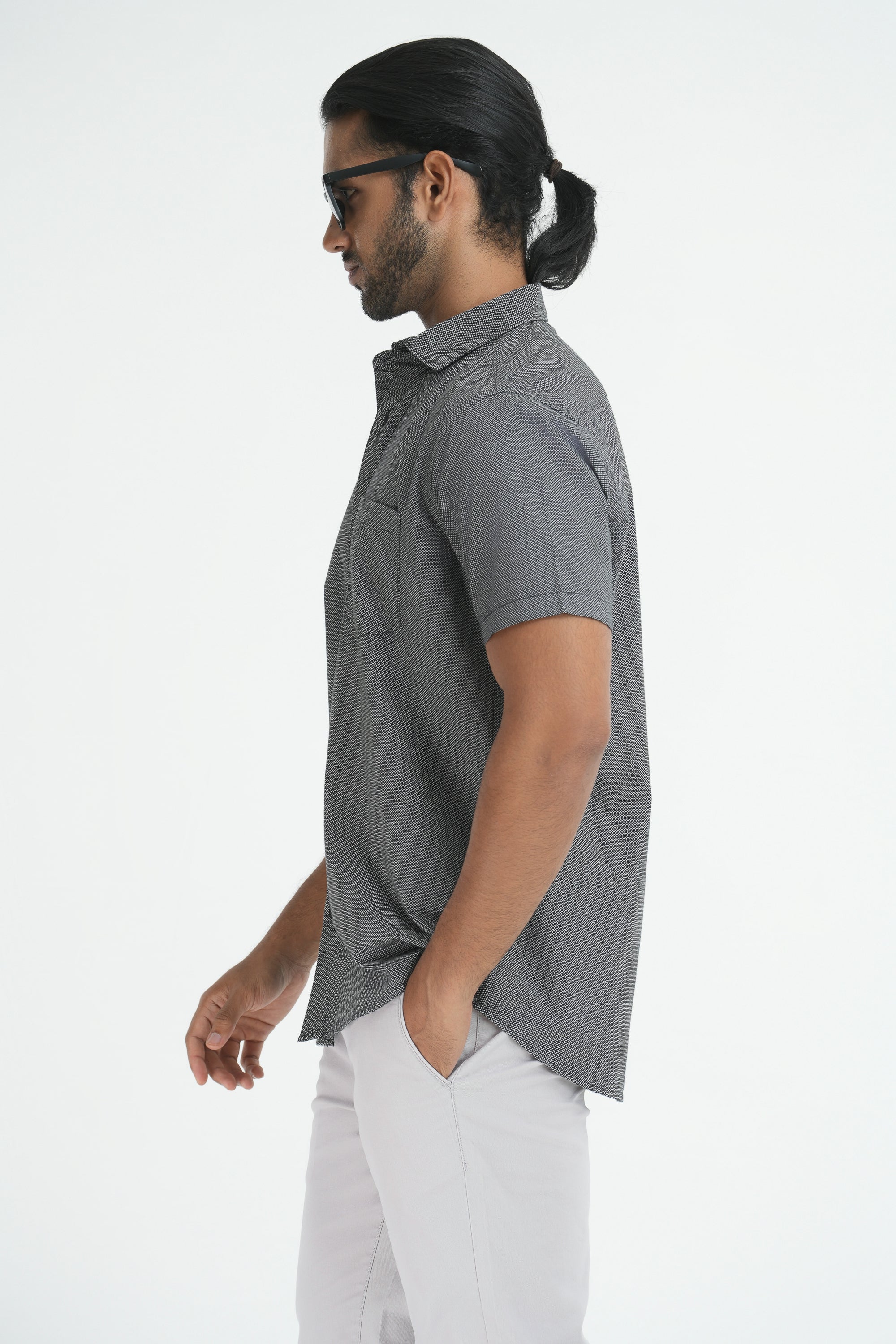 Printed Cotton Shirt - Black