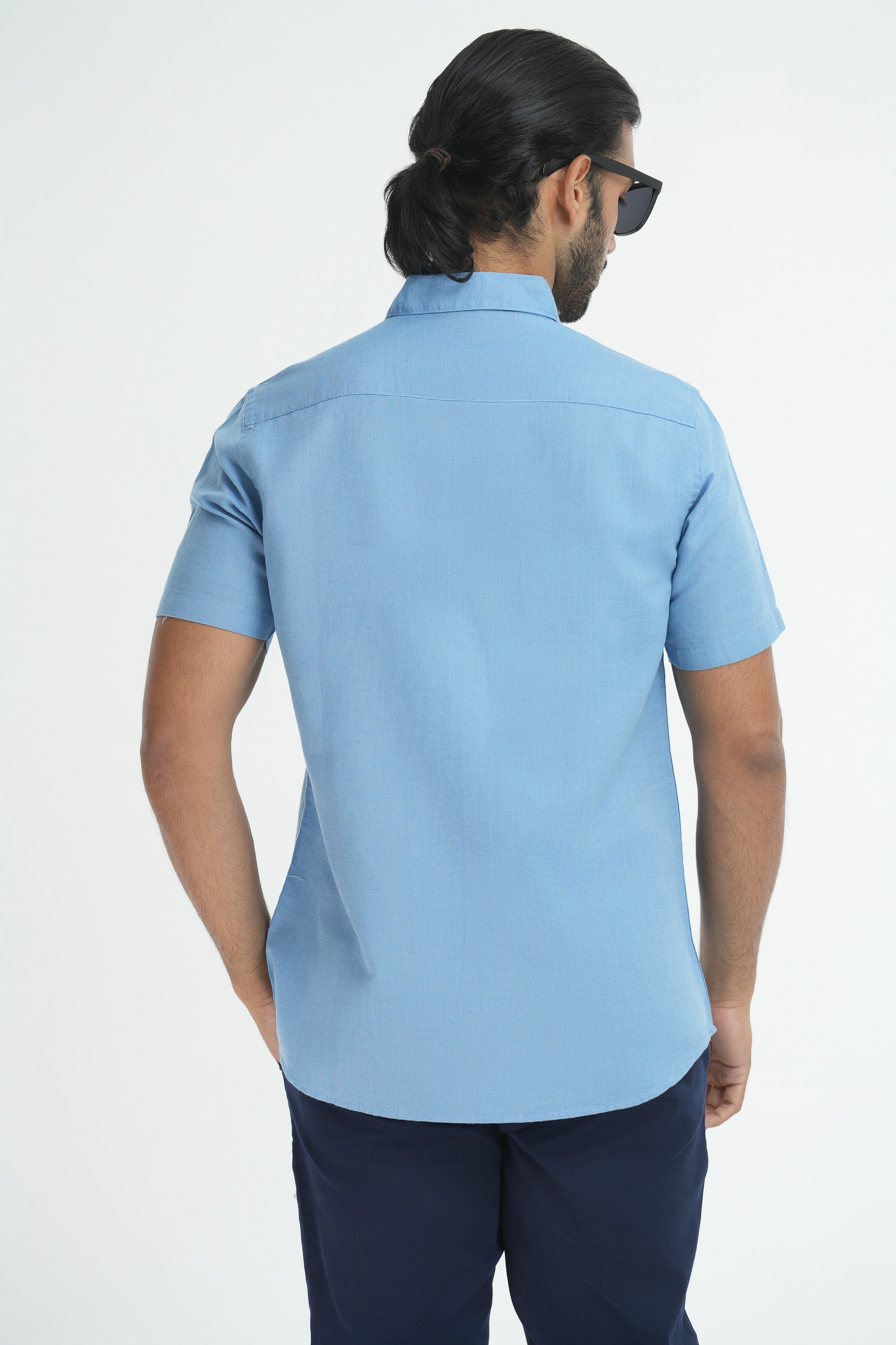 Linen Cotton Shirt - Sky Blue