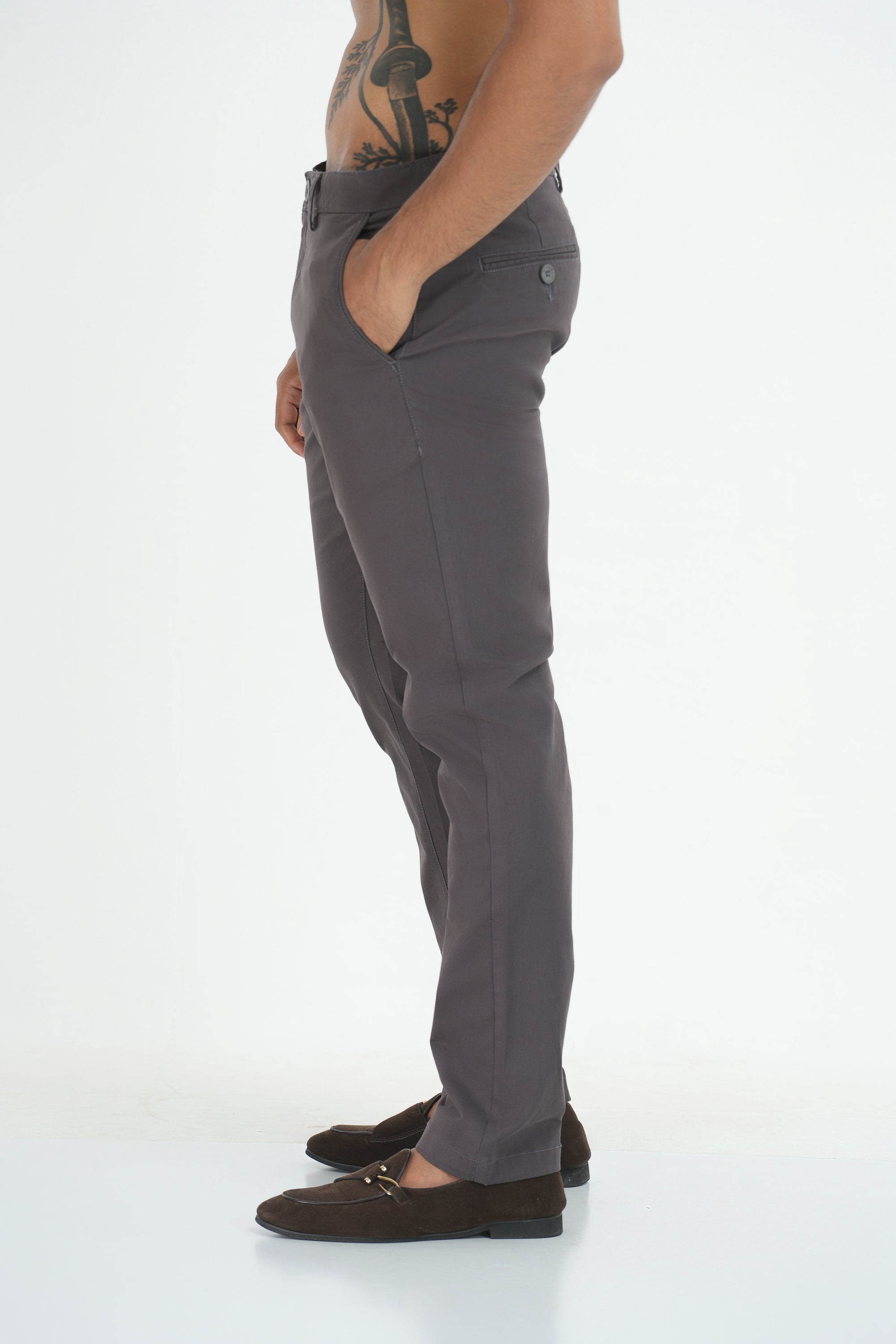Ashton Twill Chino - Dark Grey
