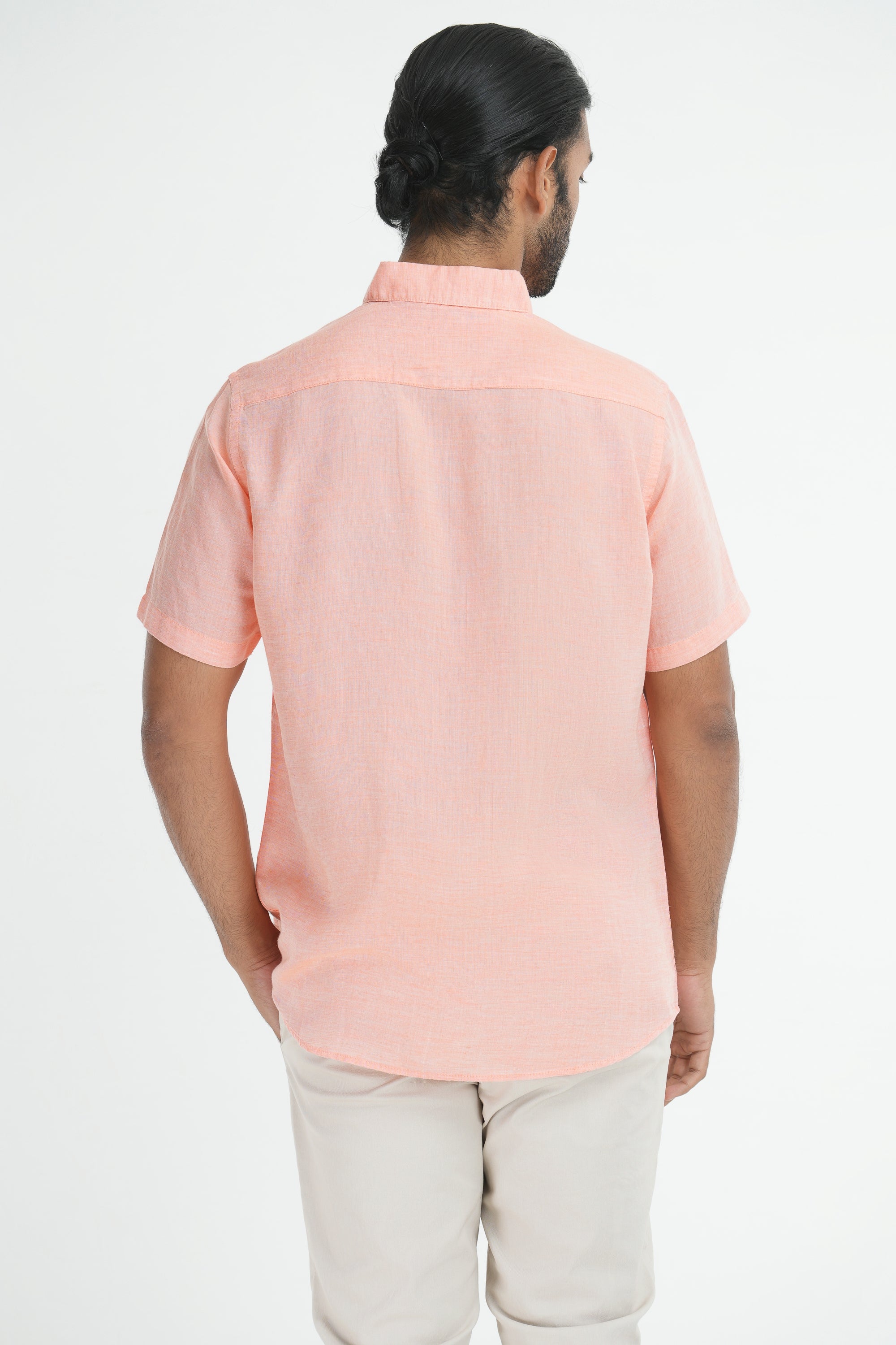 Linen Cotton Chambray - Orange