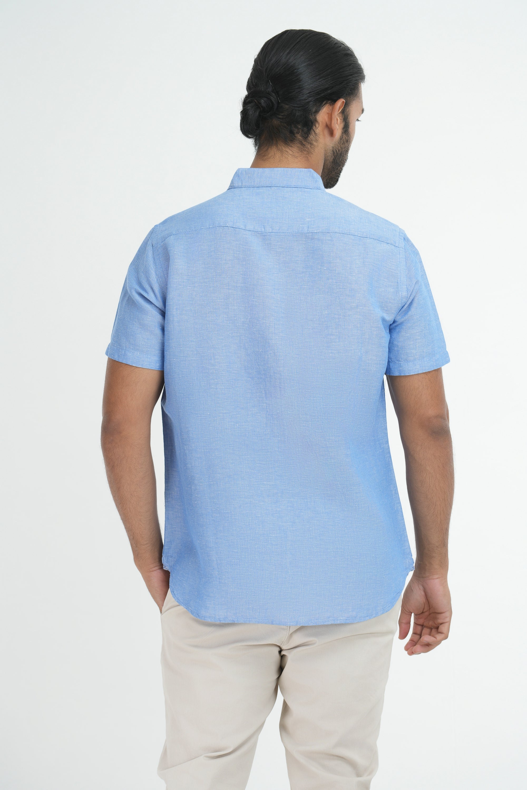 Linen Cotton Chambray - Light Blue