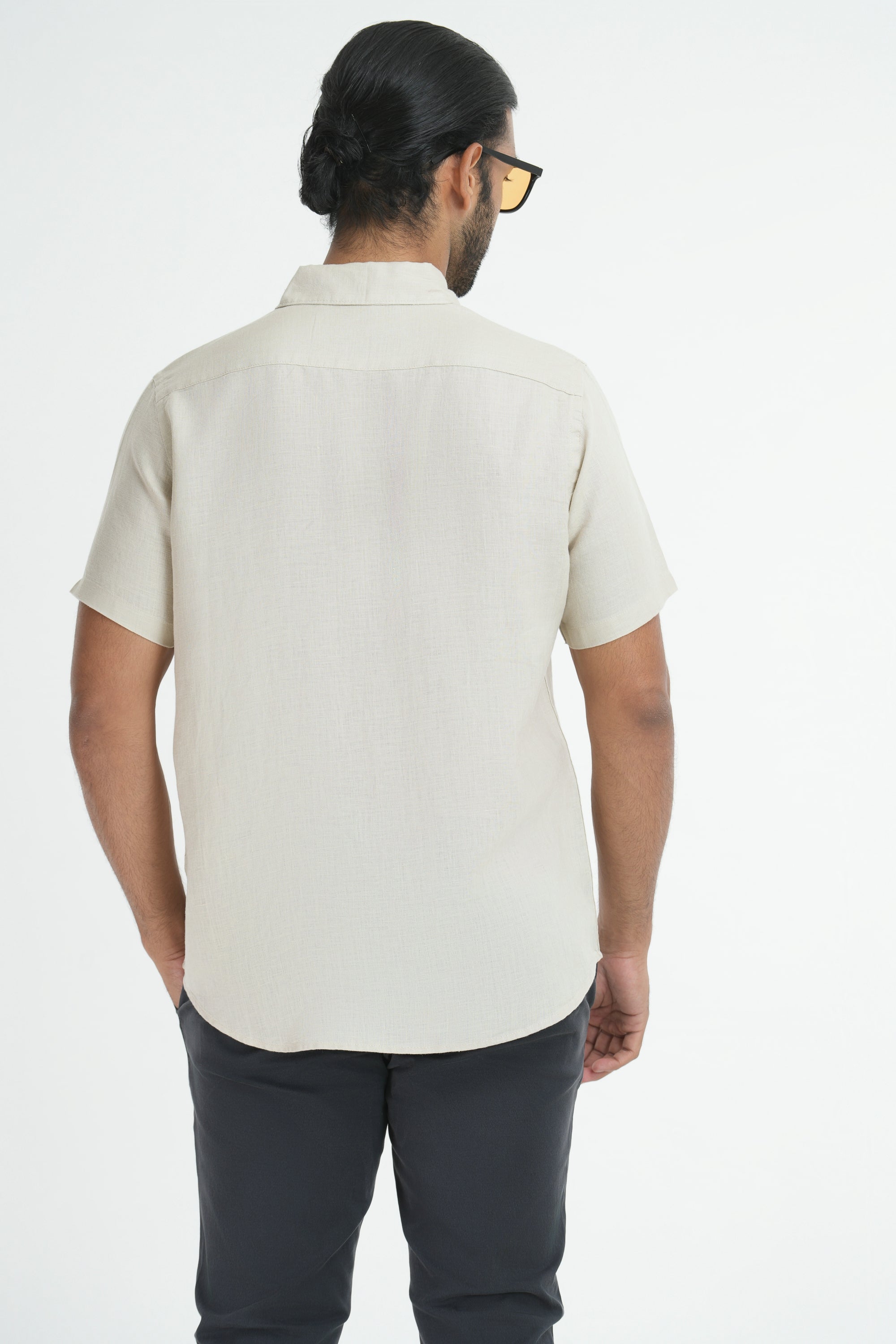 100% Linen Shirt - Sand