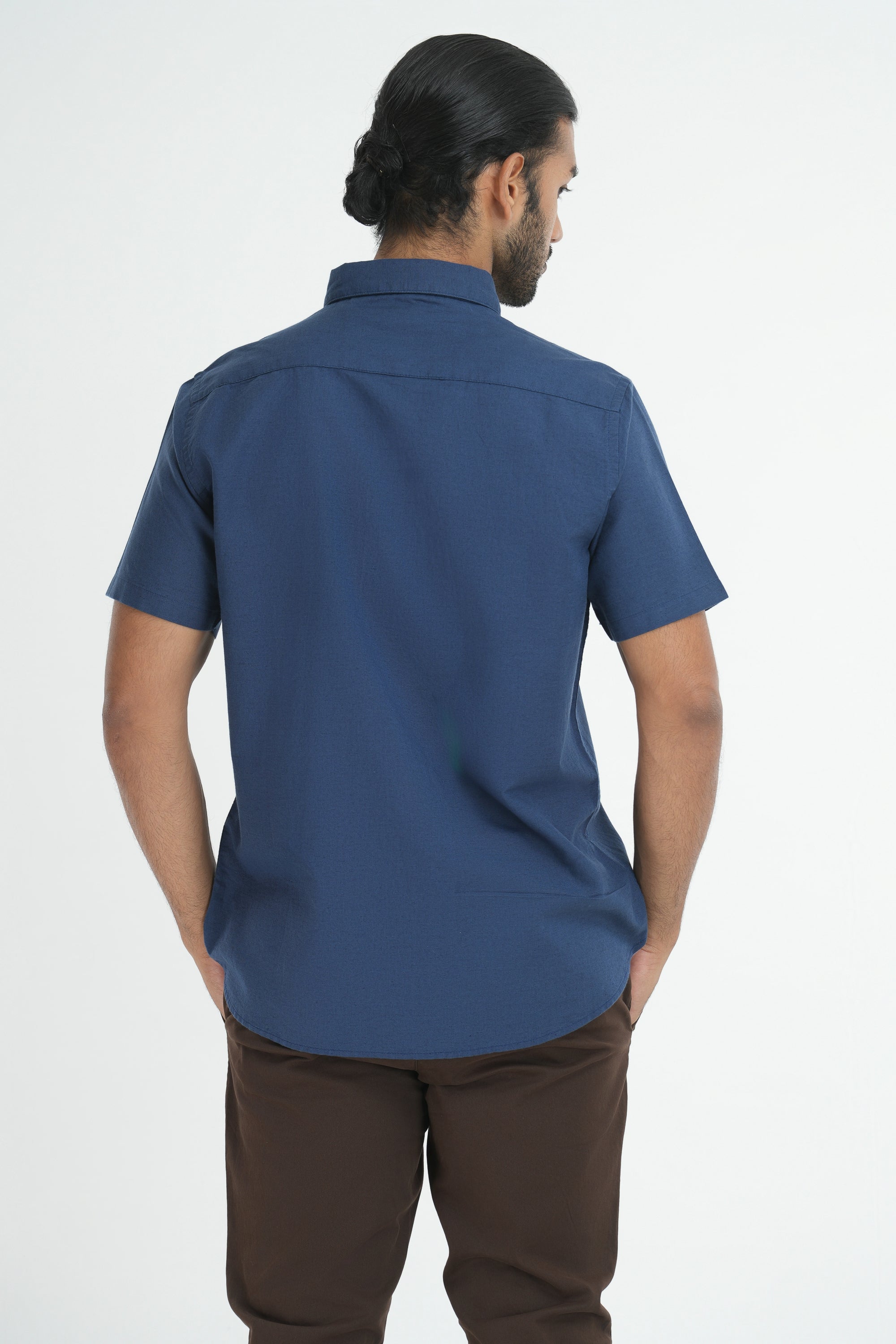 Linen Cotton Shirt - Blue
