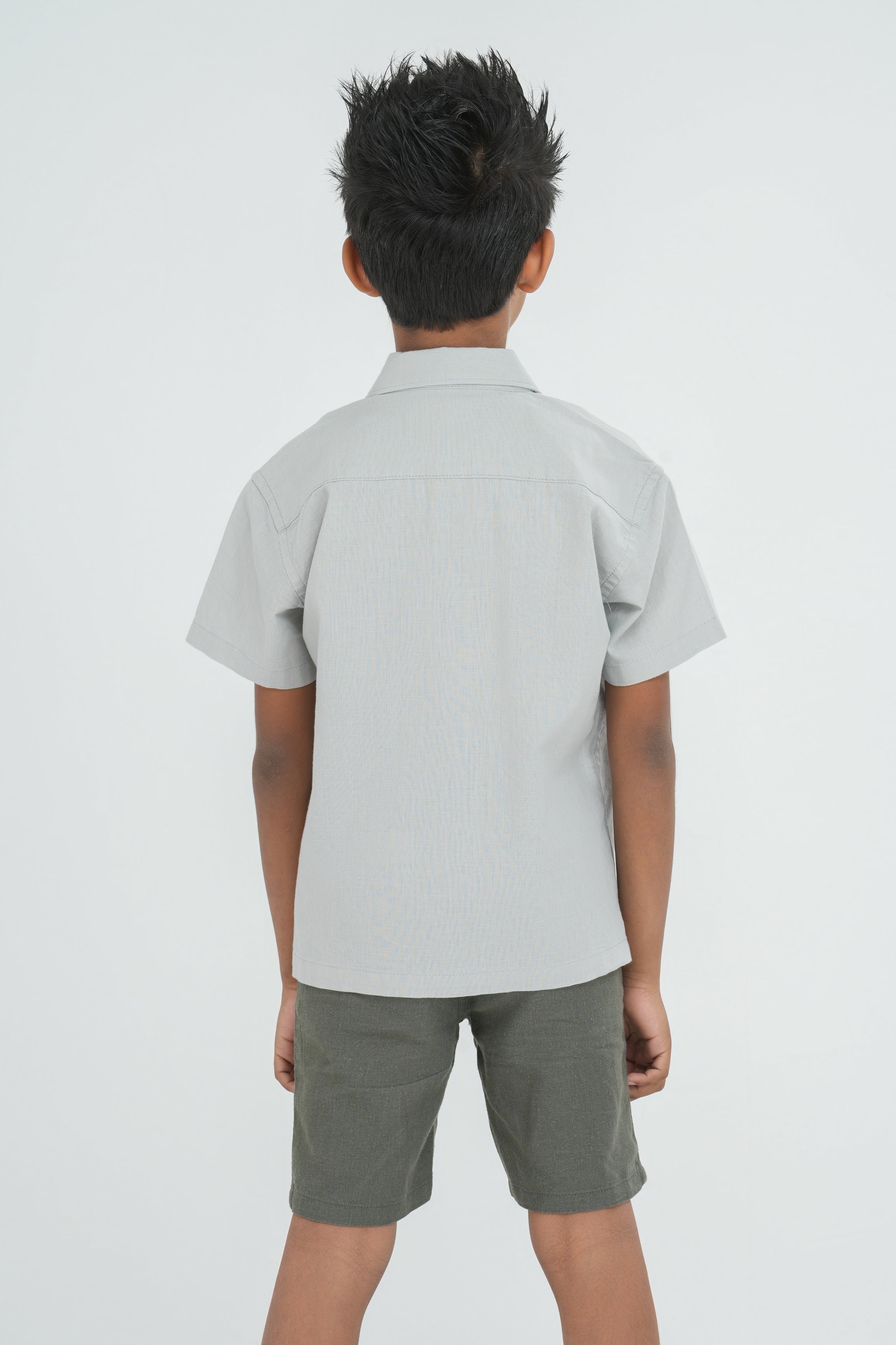 Kids' Linen Cotton Shirt – Light Sage | AnationZ Junior