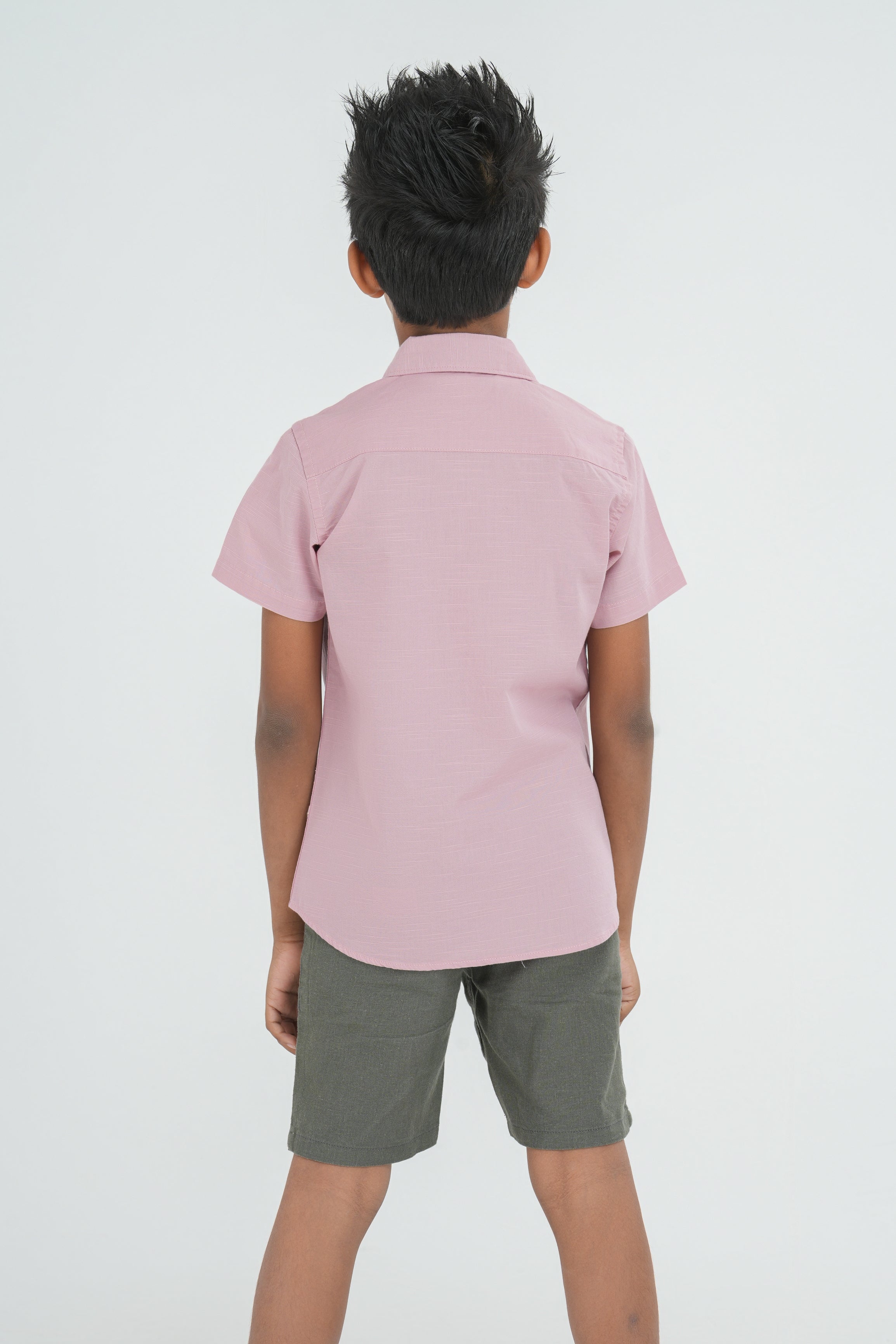 Kids' Cotton Shirt with Double Pocket Flap – Dusty Coral | AnationZ Junior