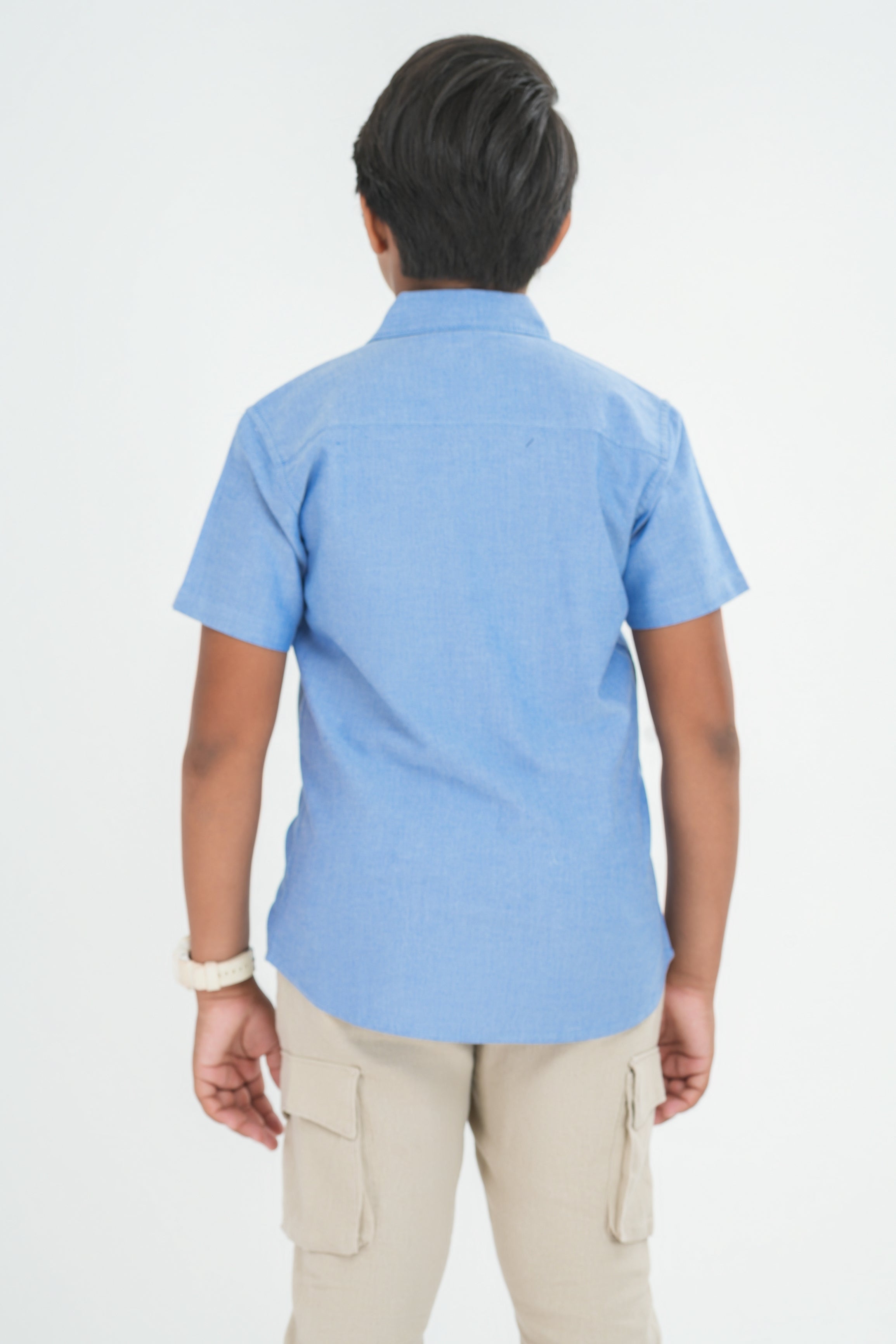Kids' Oxford Cotton Shirt – Chambray Blue | AnationZ Junior