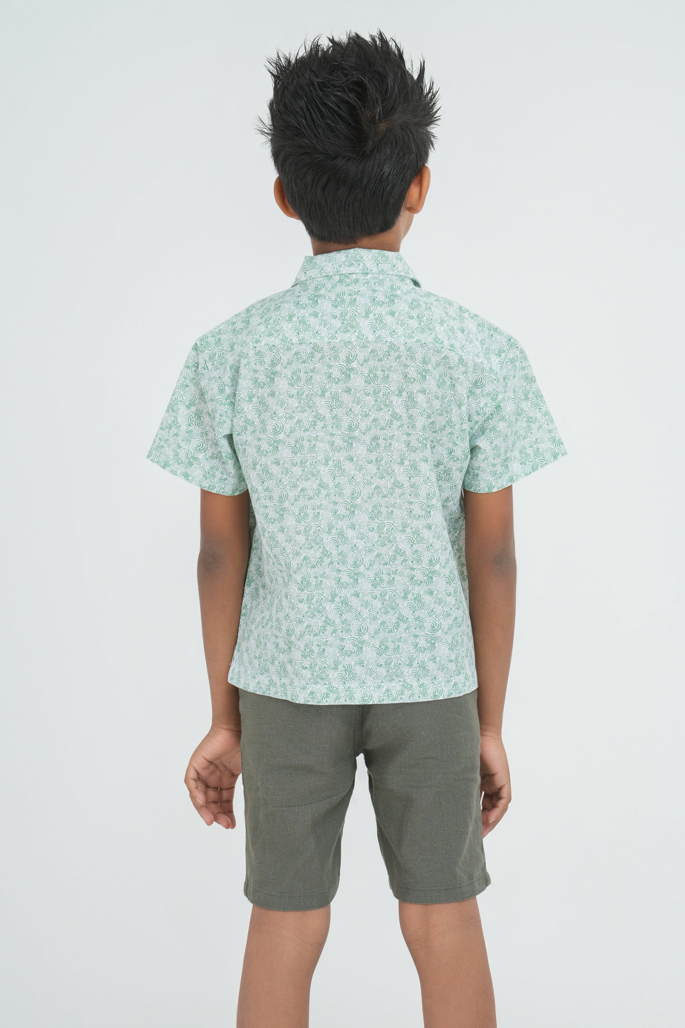 Kids’ Printed Shirt – Green Swirl | AnationZ Junior
