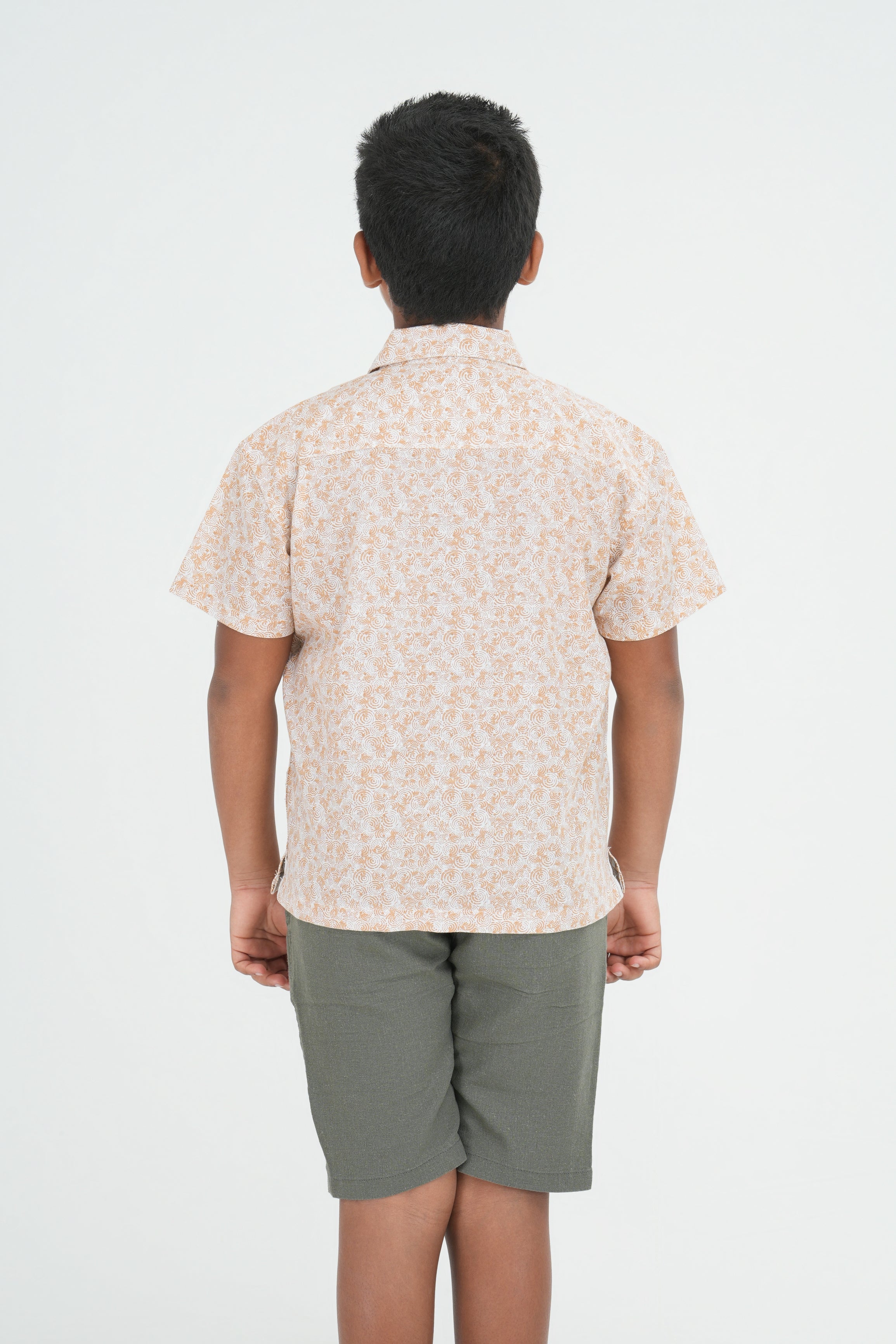 Kids’ Printed Shirt – Orange Swirl | AnationZ Junior
