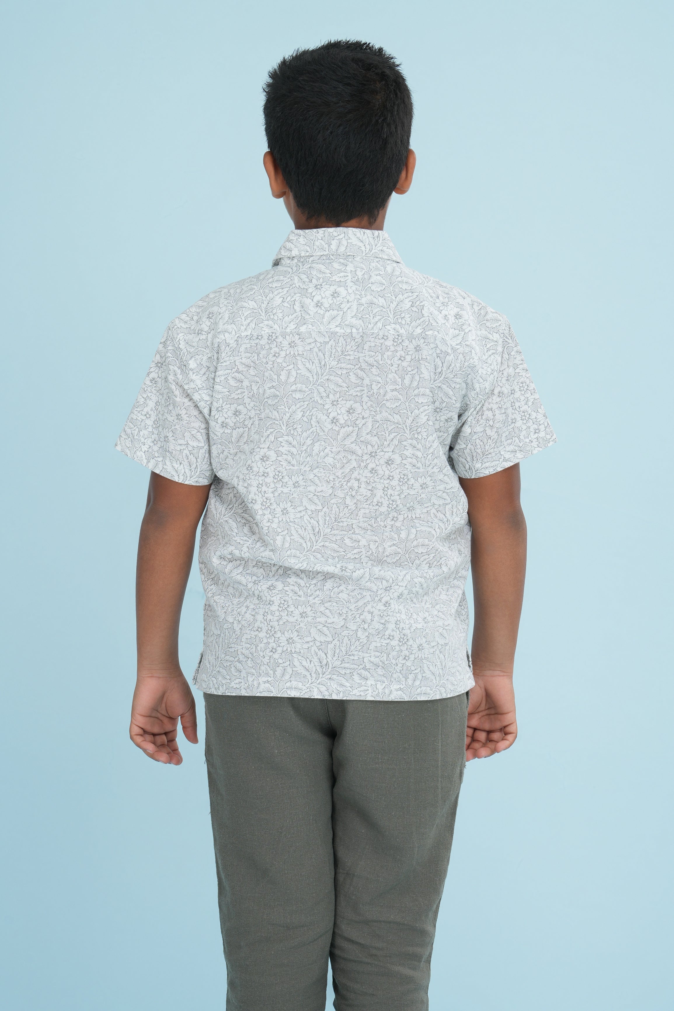 Kids’ Printed Shirt – Cream Fern | AnationZ Junior