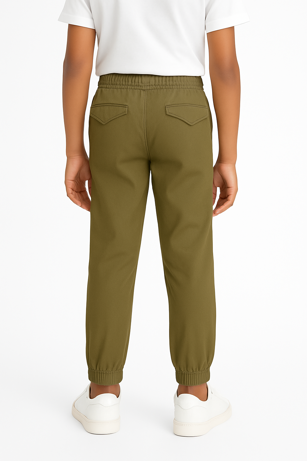 Kids' Twill Essential Jogger Pant – Light Brown | AnationZ Junior