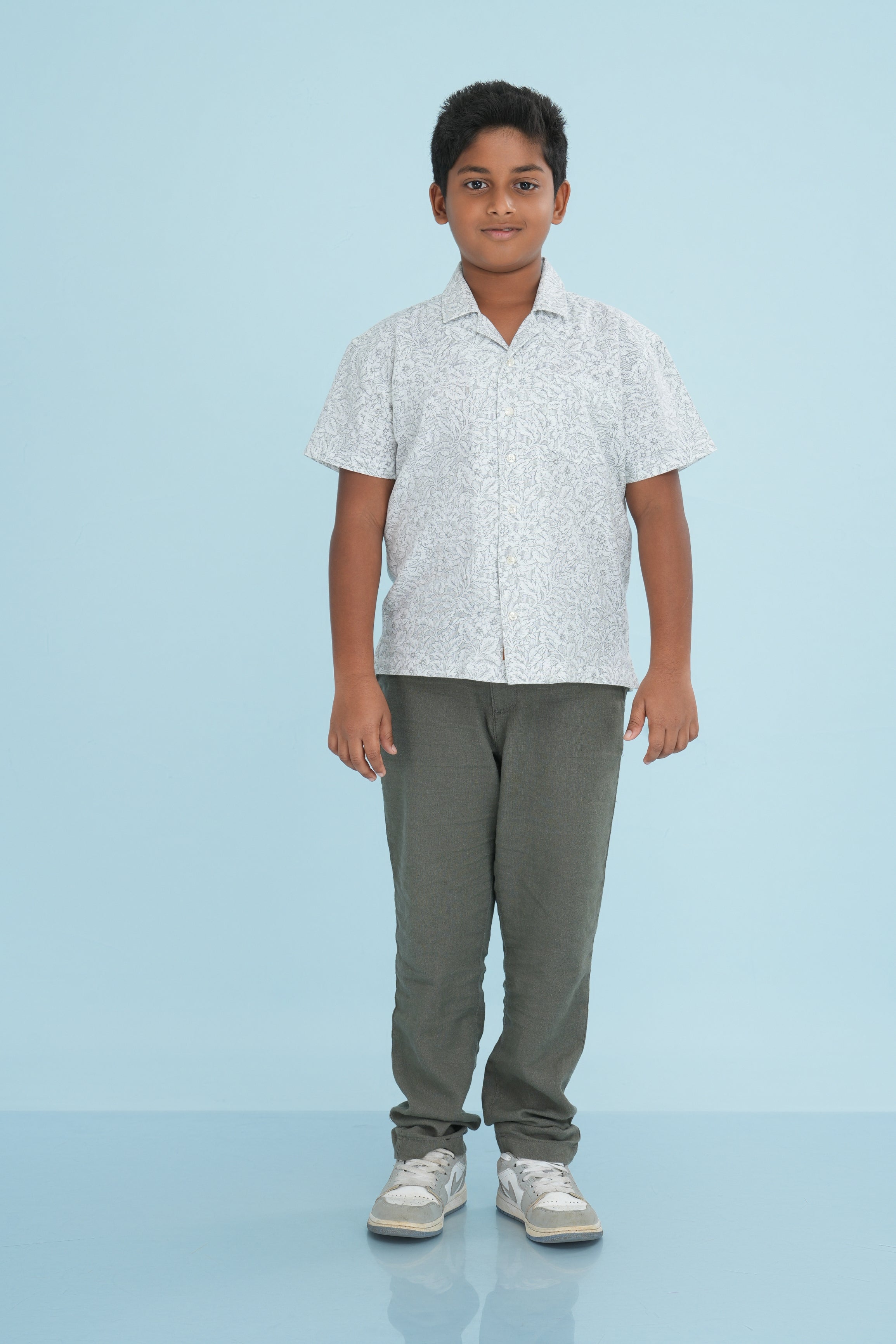 Kids’ Printed Shirt – Cream Fern | AnationZ Junior