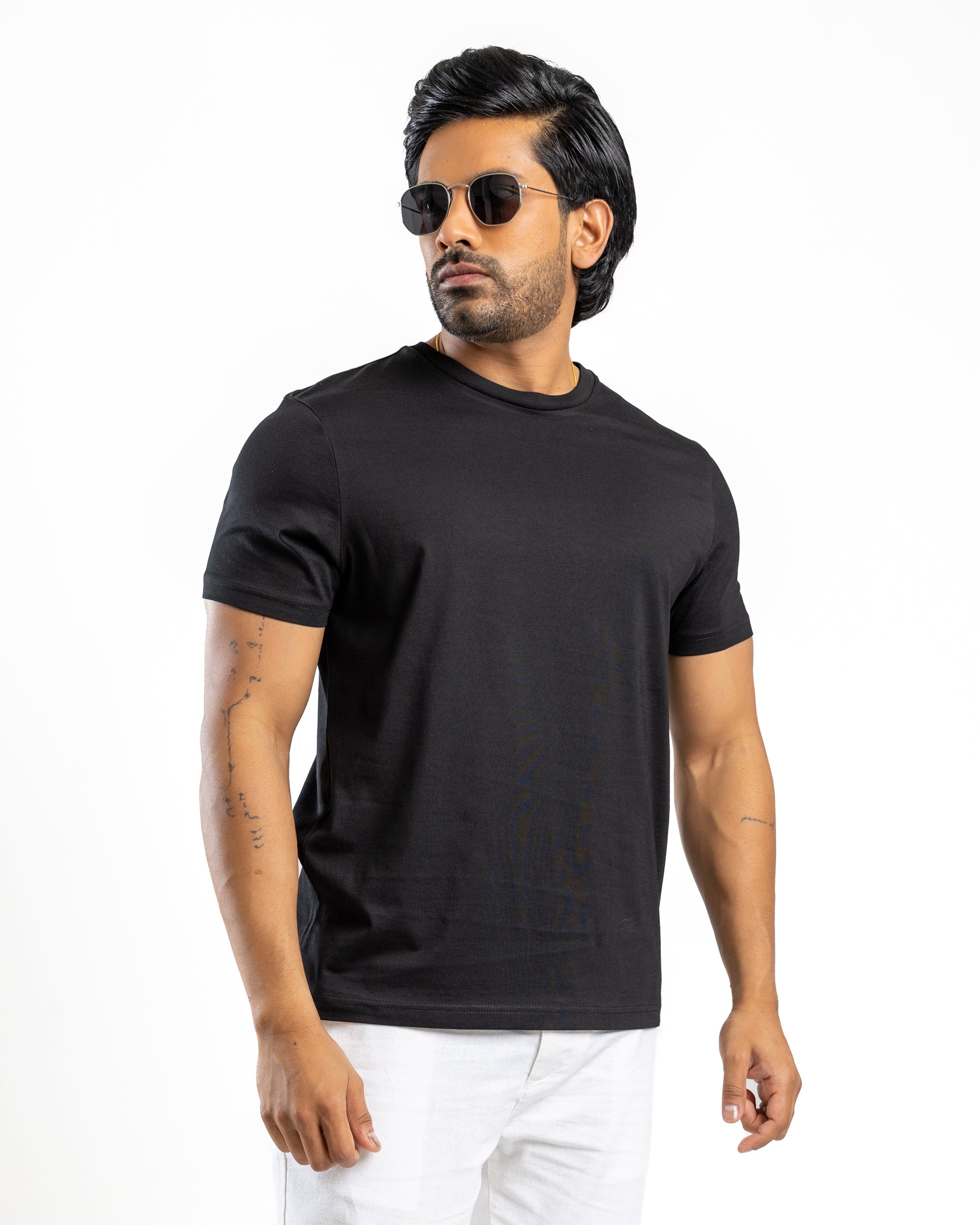 Supima 100% Cotton Regular T-Shirt - Midnight Black