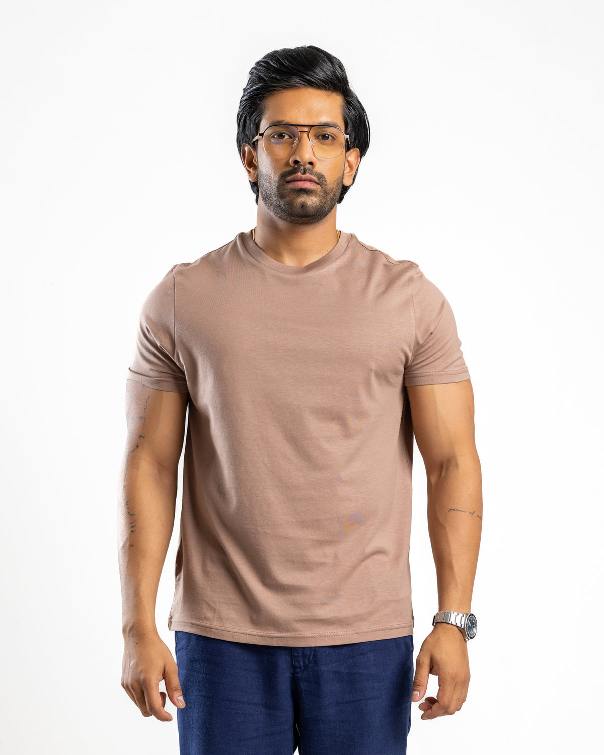 Supima Cotton Crew Neck Tee | Warm Tobacco