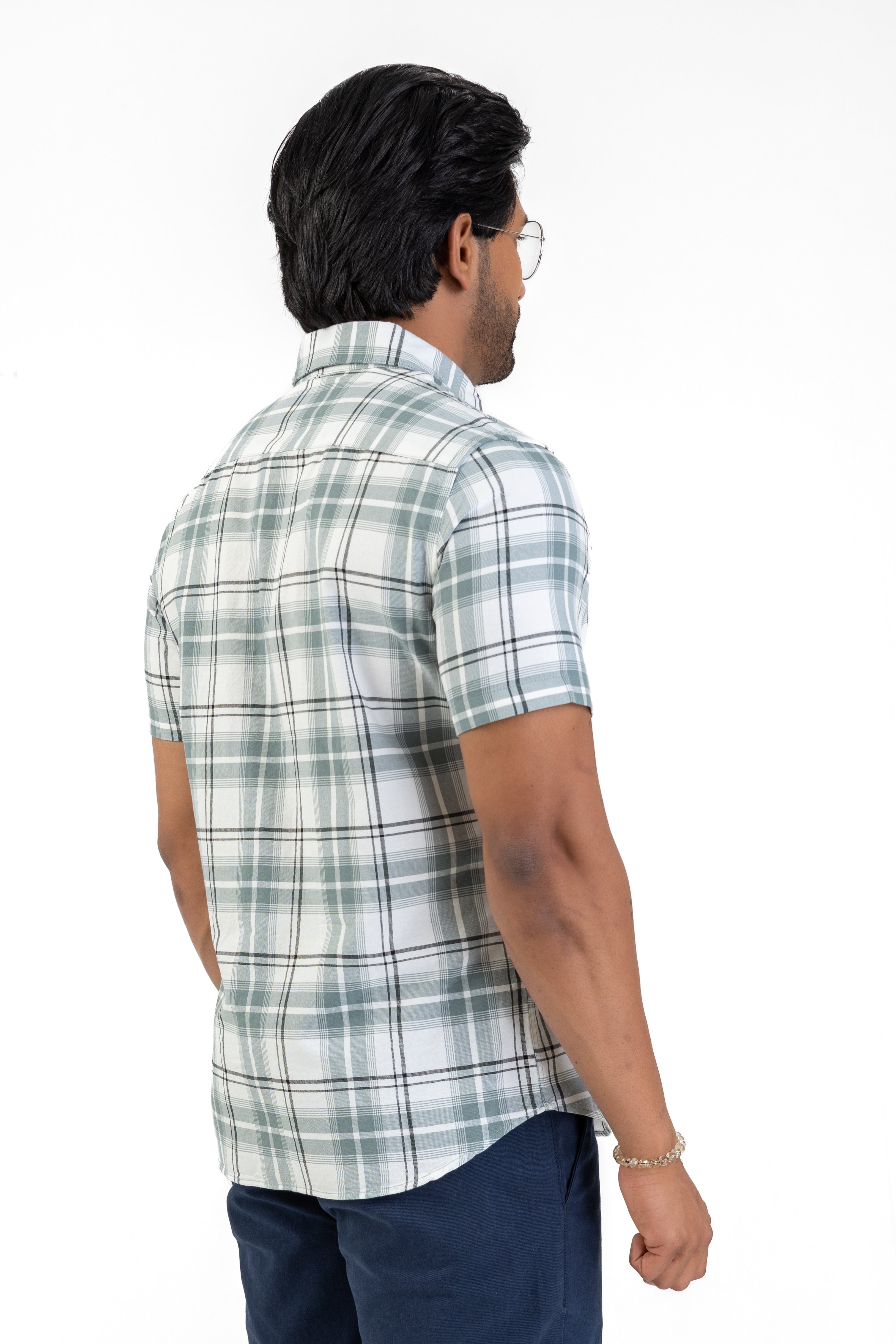 Cotton Check Shirt – Green