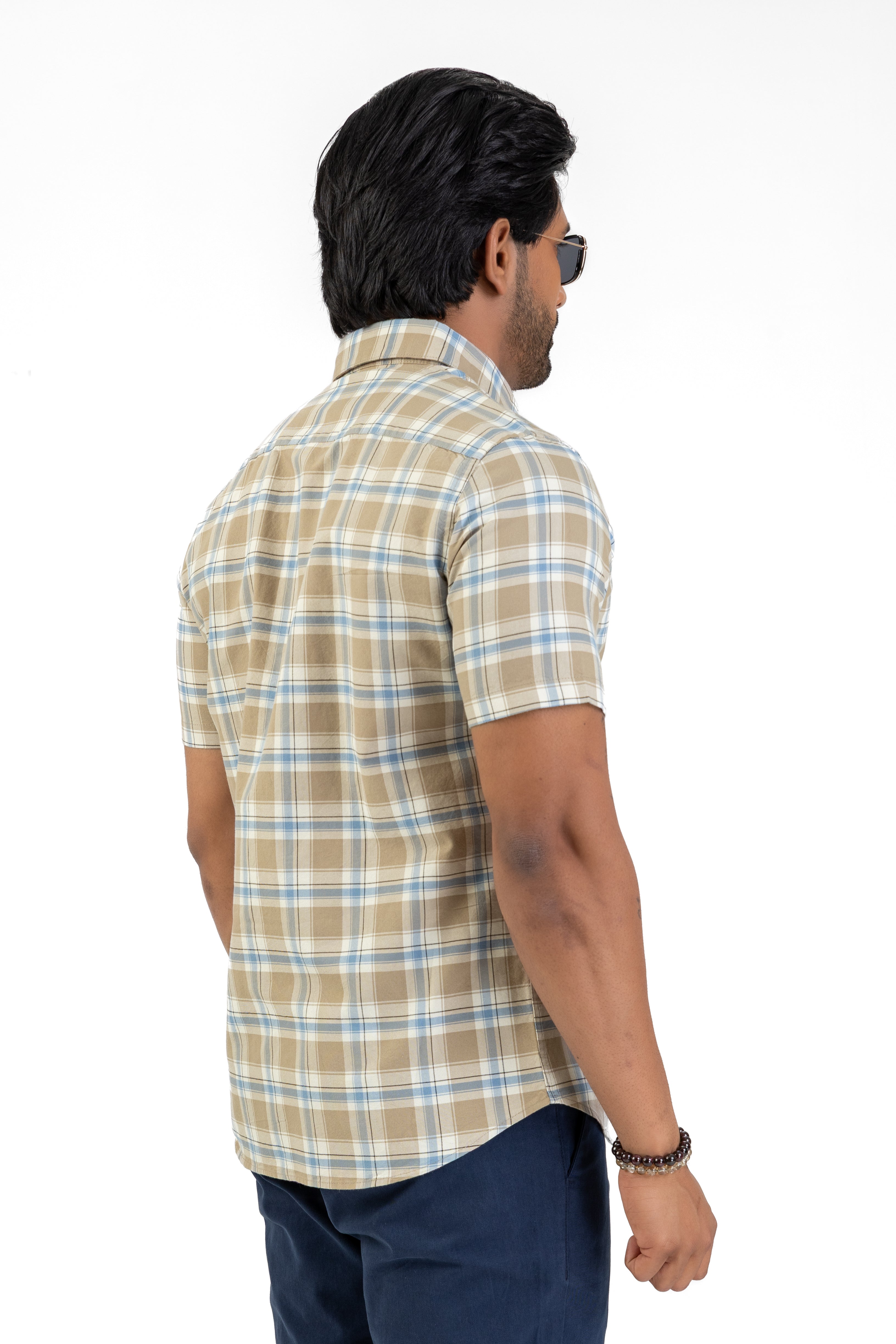 Cotton Check Shirt – Second Brown