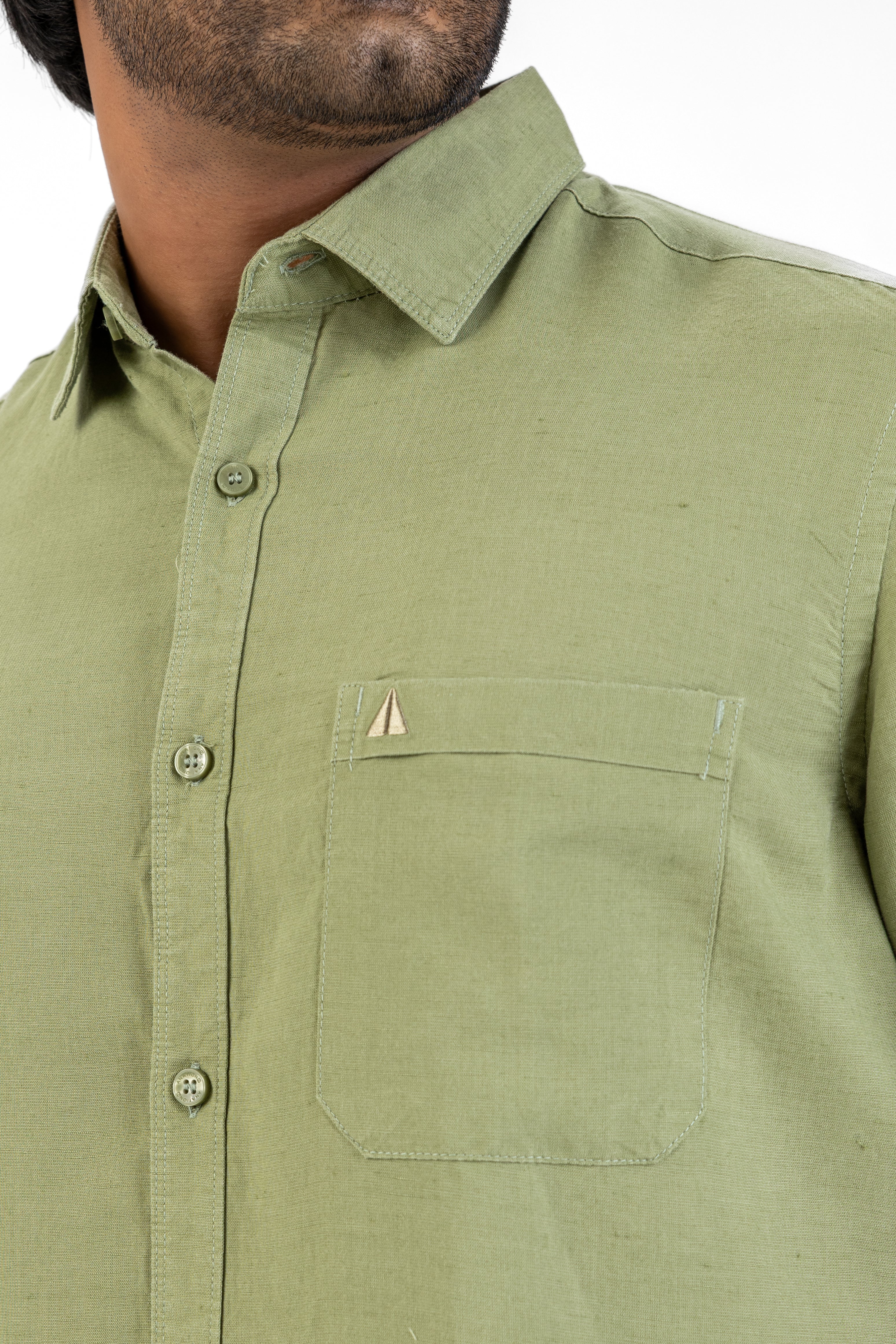 Excel Linen Short Sleeve Shirt – Olive