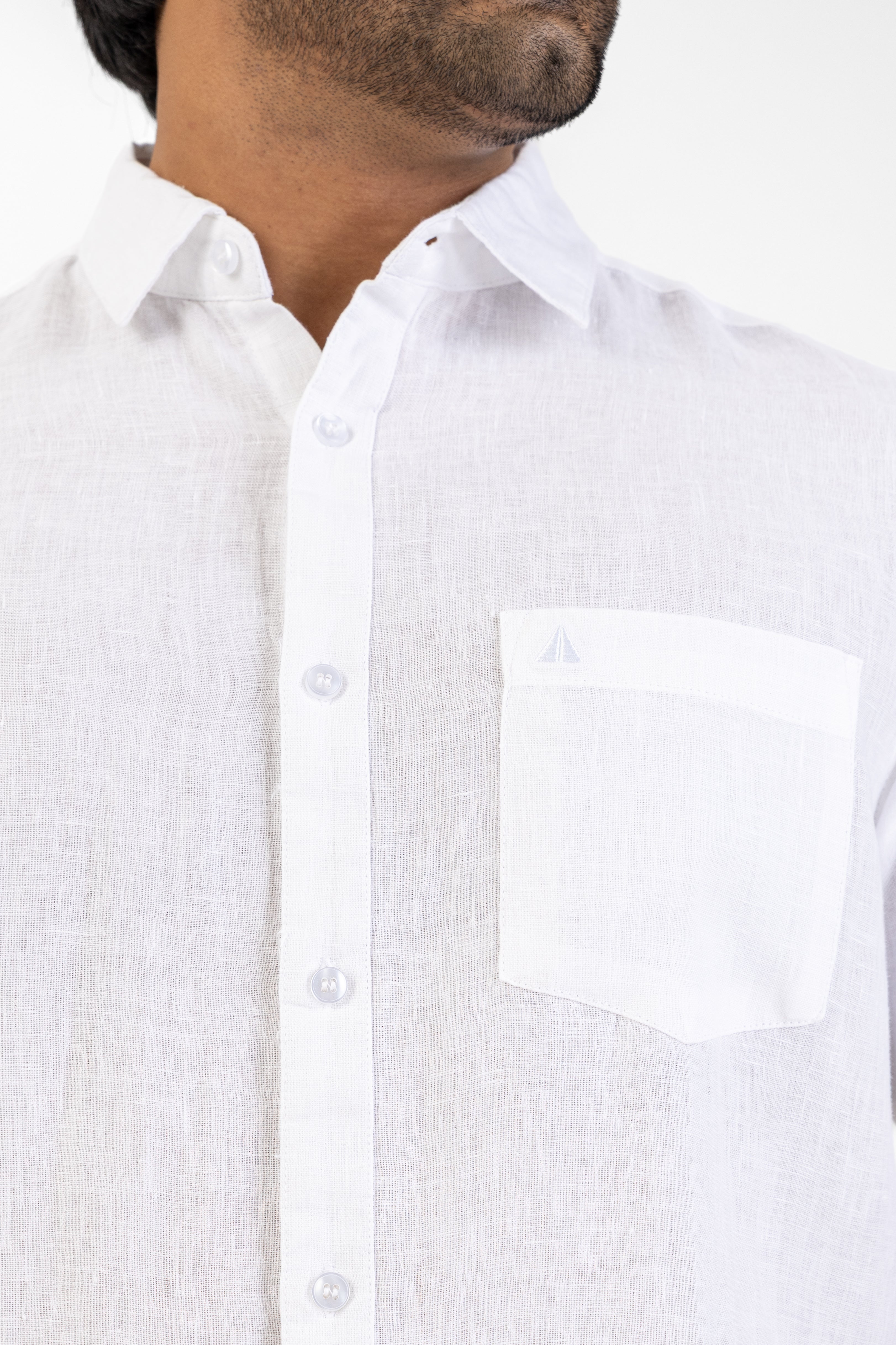 Excel Linen Short Sleeve Shirt – White