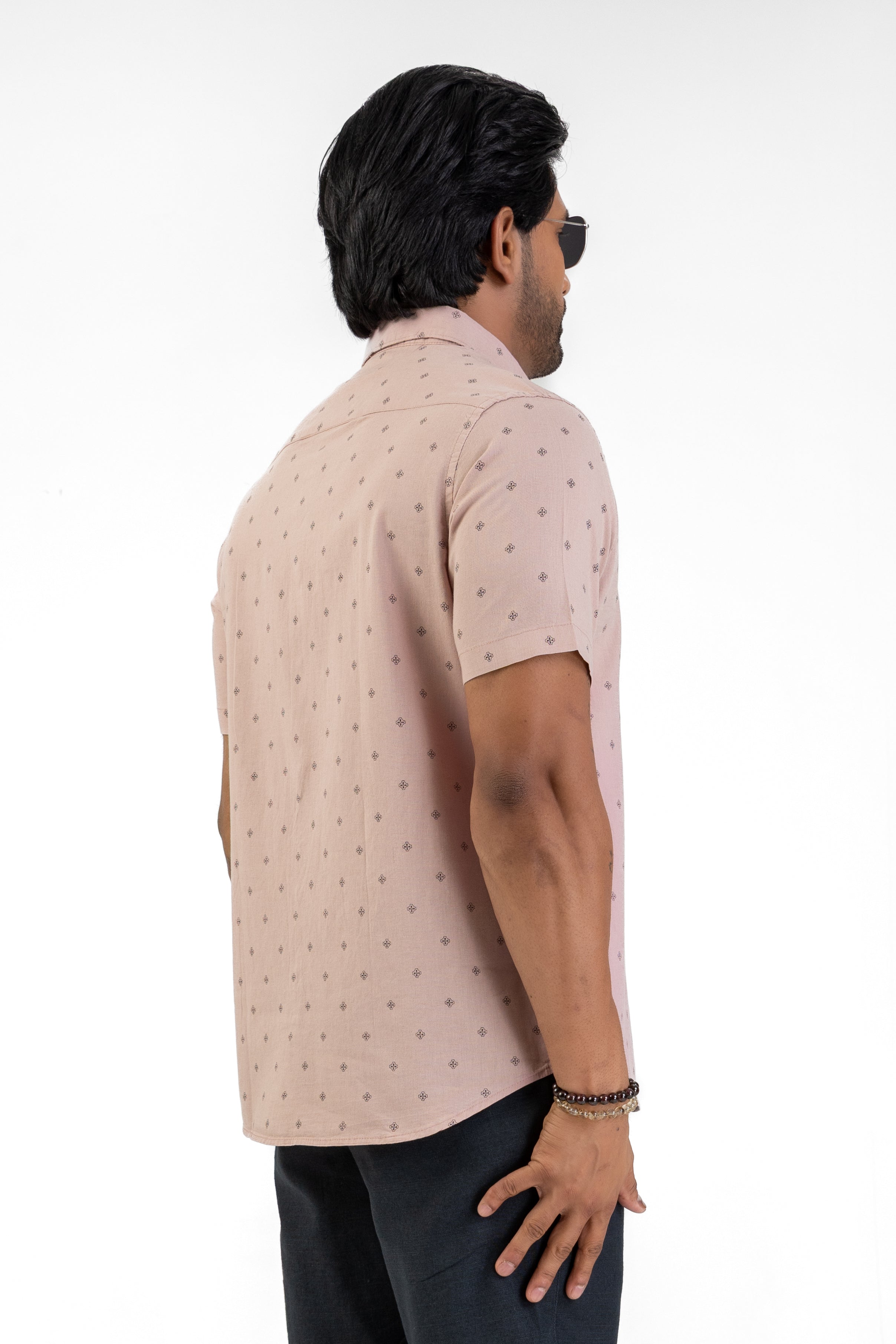 AnationZ Heritage Linen Printed Short Sleeve Shirt - Sri Lanka