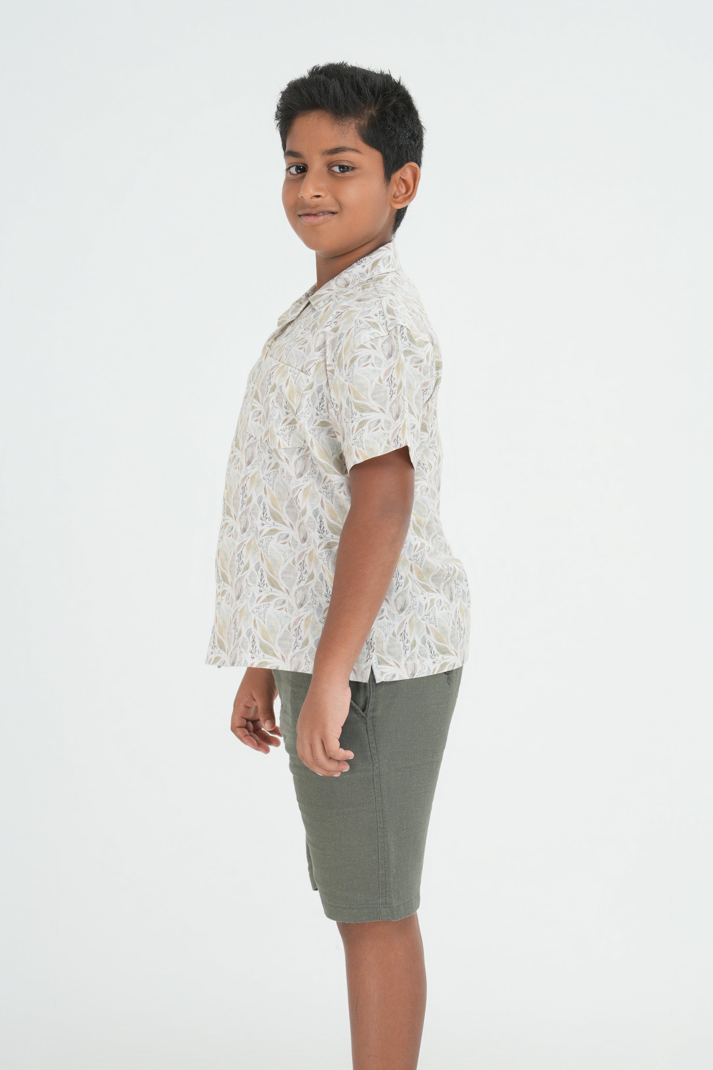 Kids’ Printed Shirt – Steel Palm | AnationZ Junior