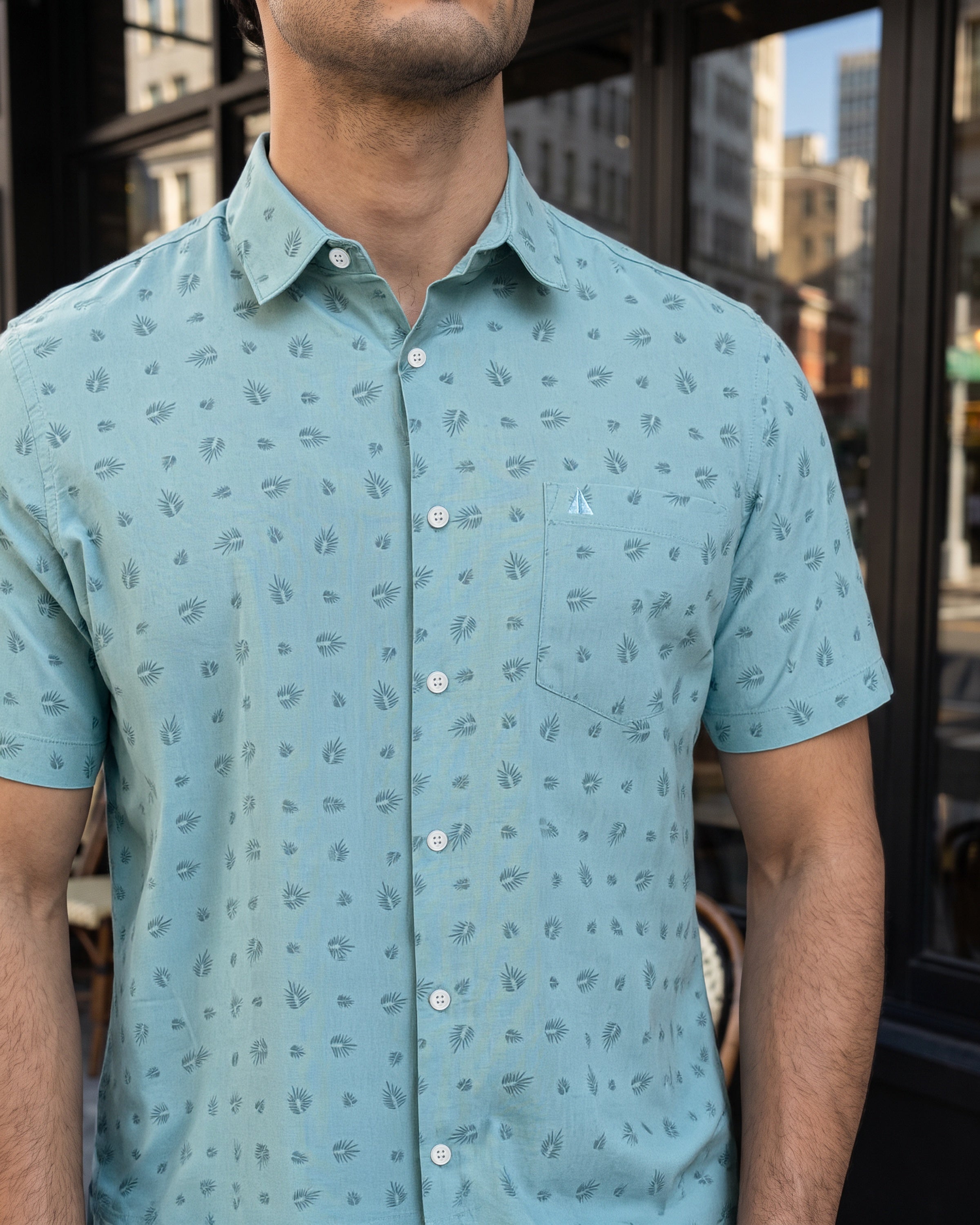 AnationZ Heritage Linen Printed Short Sleeve Shirt -  Sri Lanka