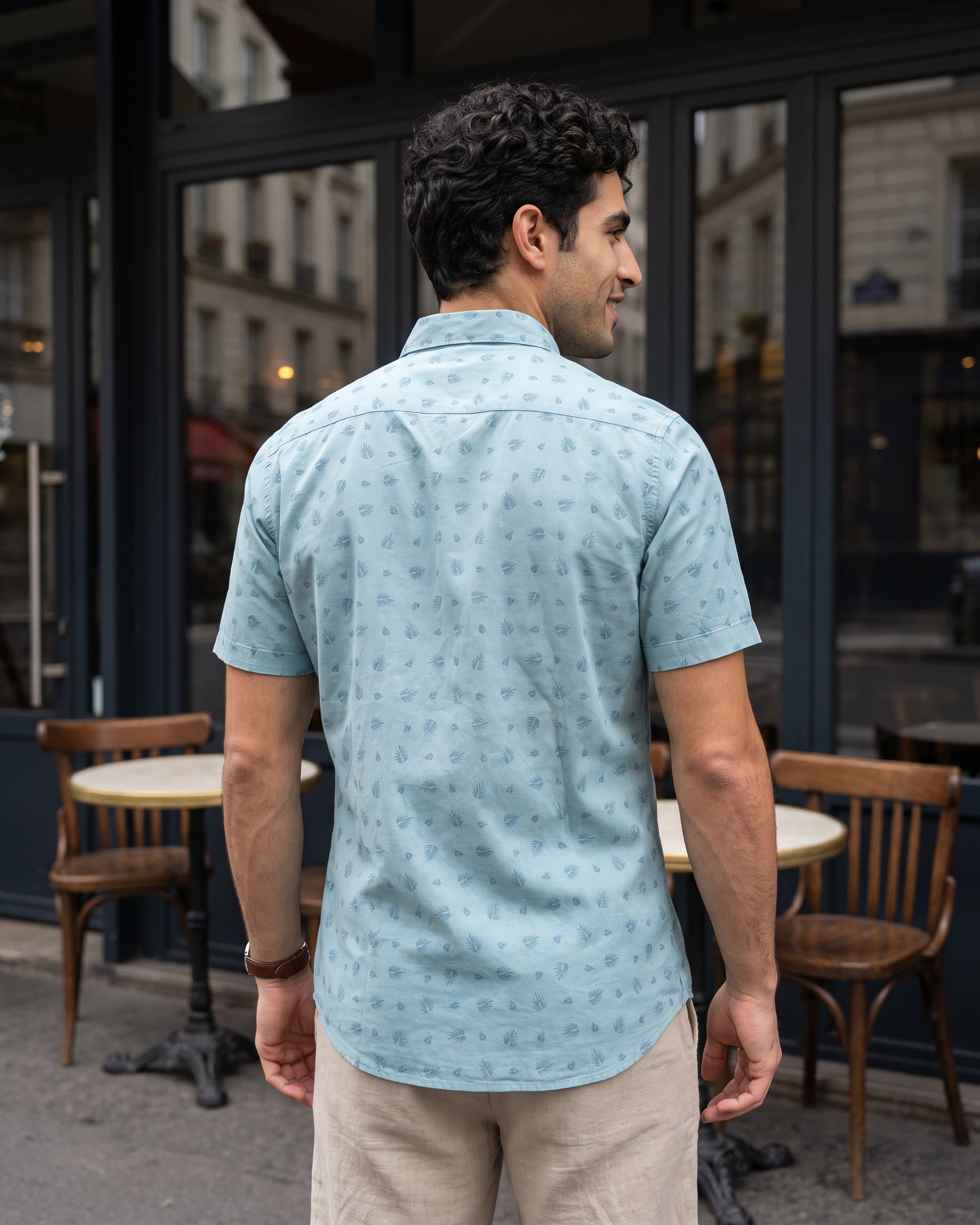 AnationZ Heritage Linen Printed Short Sleeve Shirt -  Sri Lanka