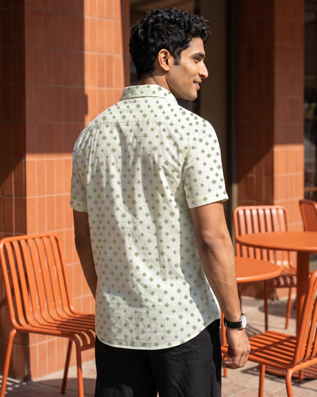 AnationZ Heritage Linen Printed Short Sleeve Shirt -  Sri Lanka
