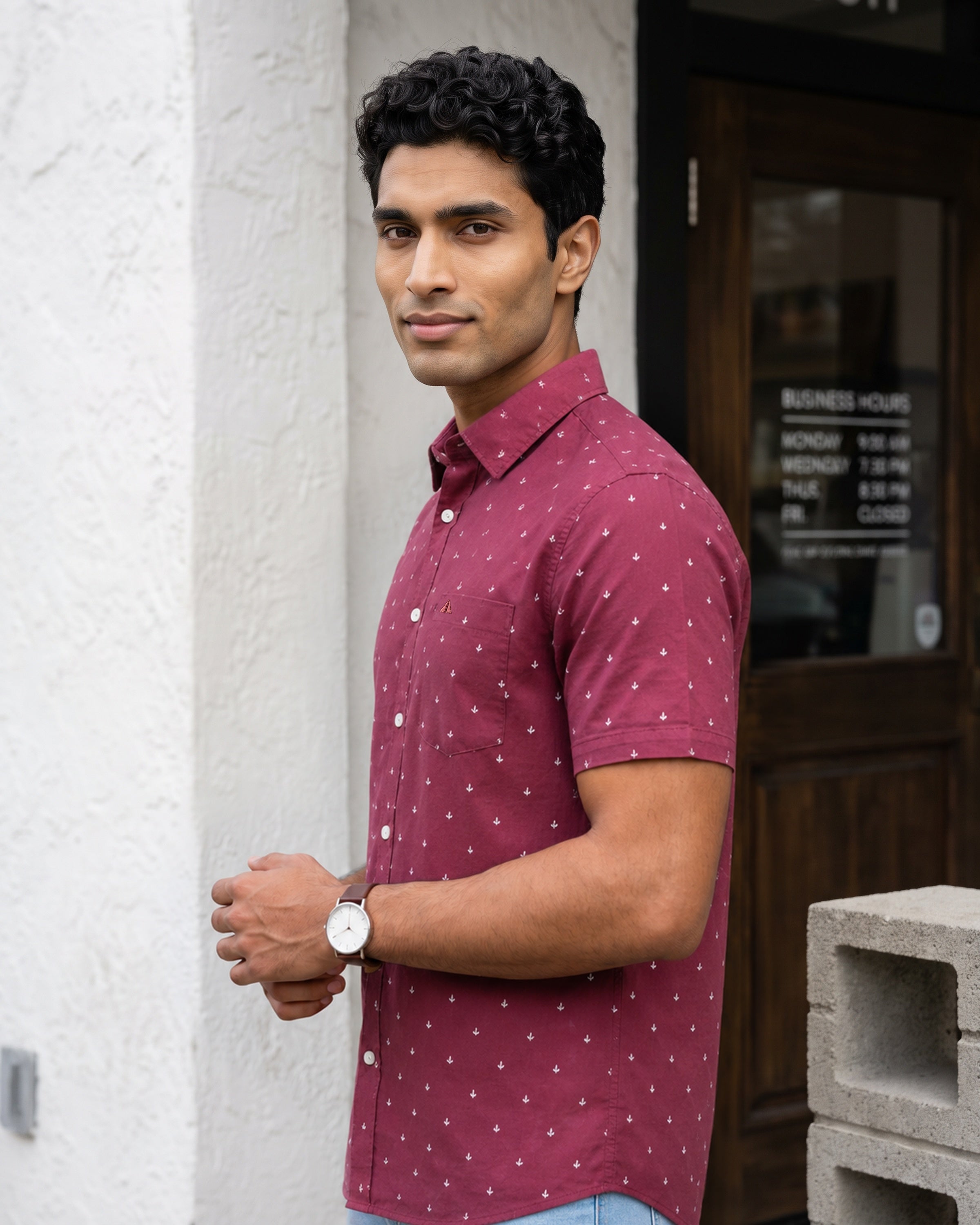 AnationZ Heritage Linen Printed Short Sleeve Shirt -  Sri Lanka
