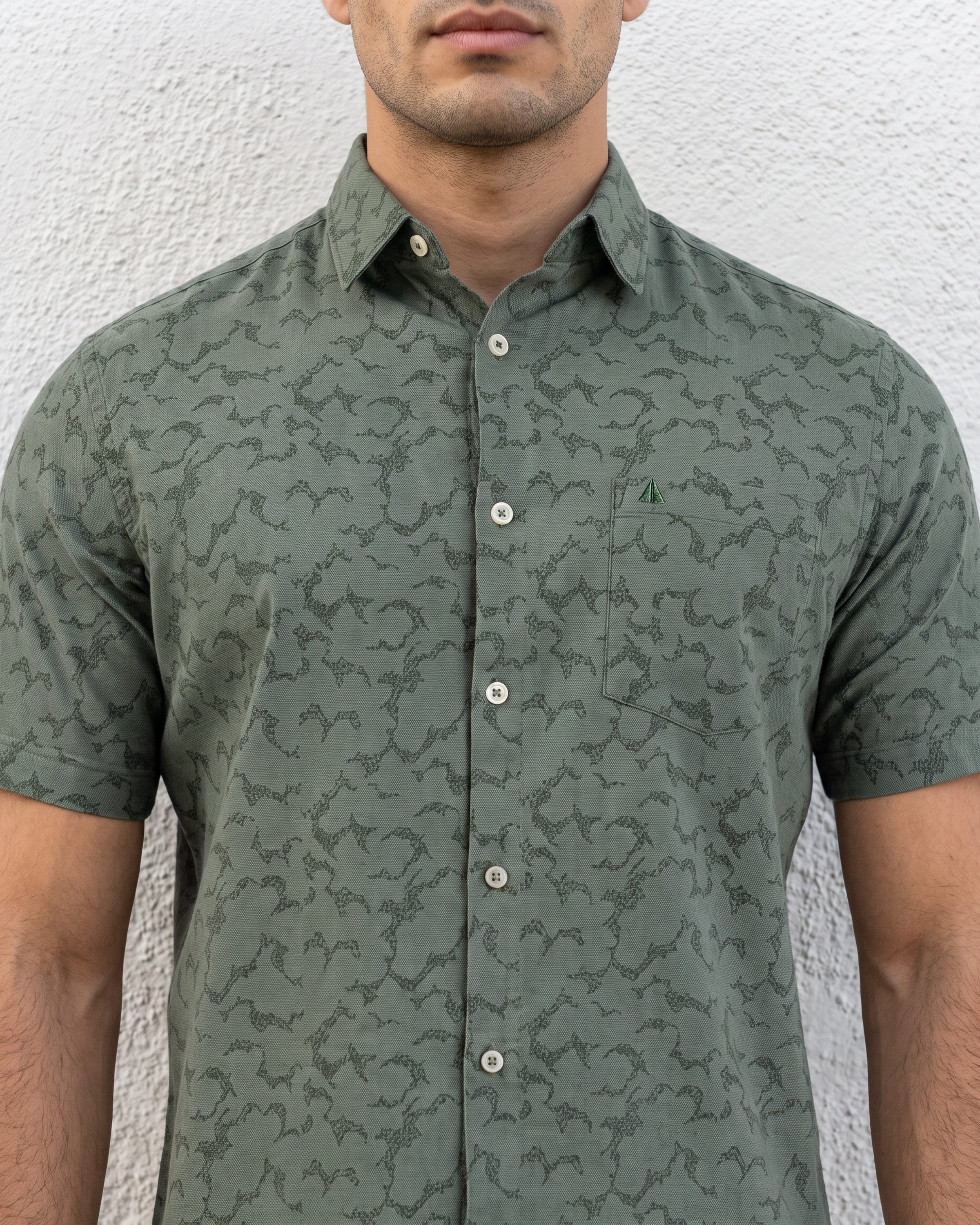 AnationZ Heritage Linen Printed Short Sleeve Shirt -  Sri Lanka
