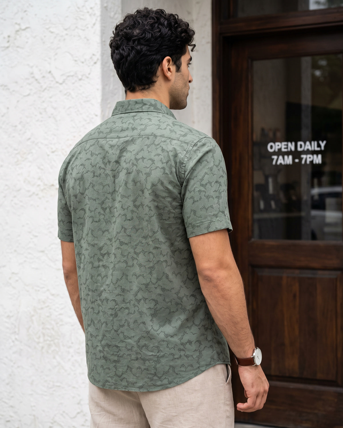 AnationZ Heritage Linen Printed Short Sleeve Shirt -  Sri Lanka
