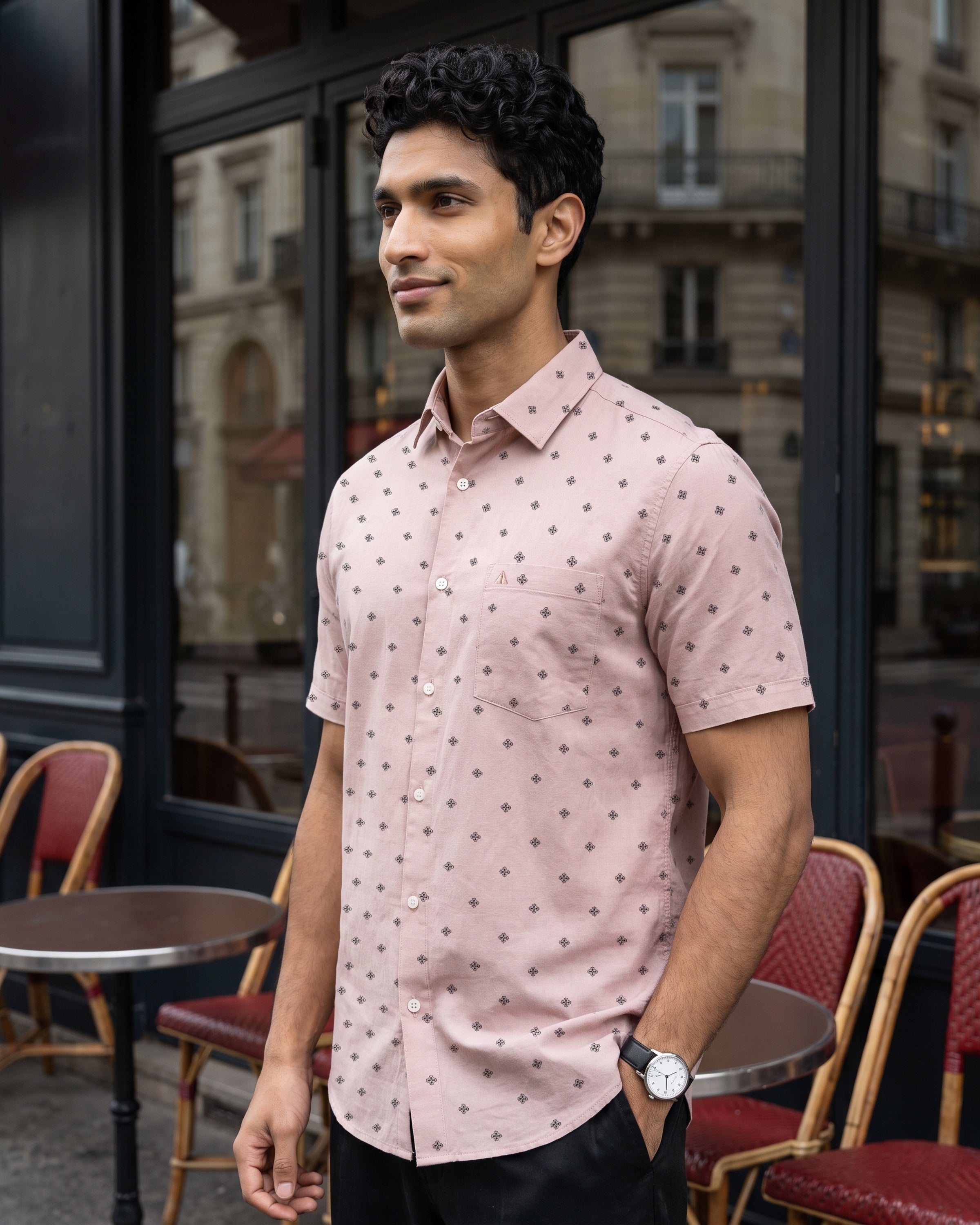 AnationZ Heritage Linen Printed Short Sleeve Shirt -  Sri Lanka
