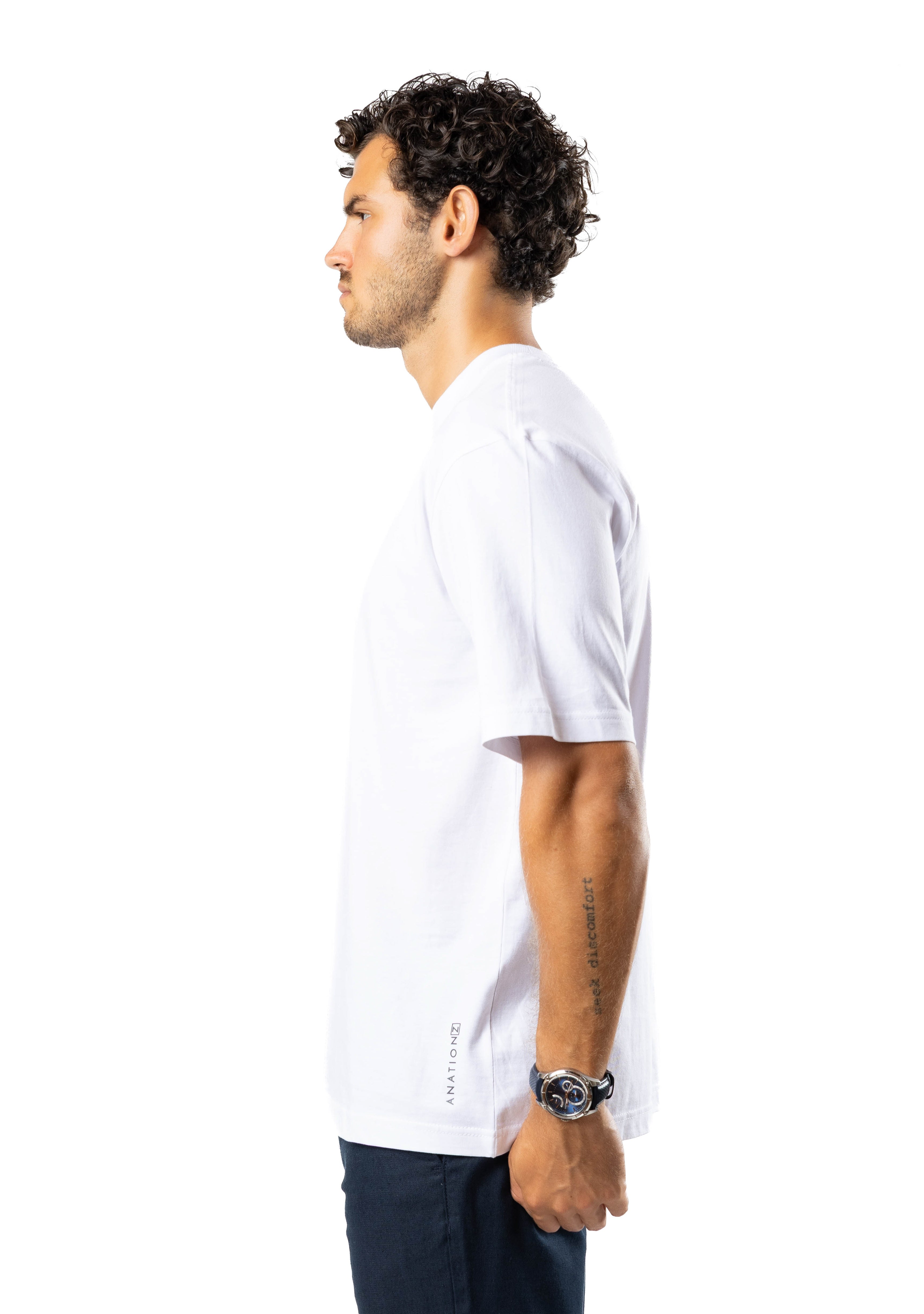 Men’s Ice Touch™ Oversized T-Shirt White | AnationZ