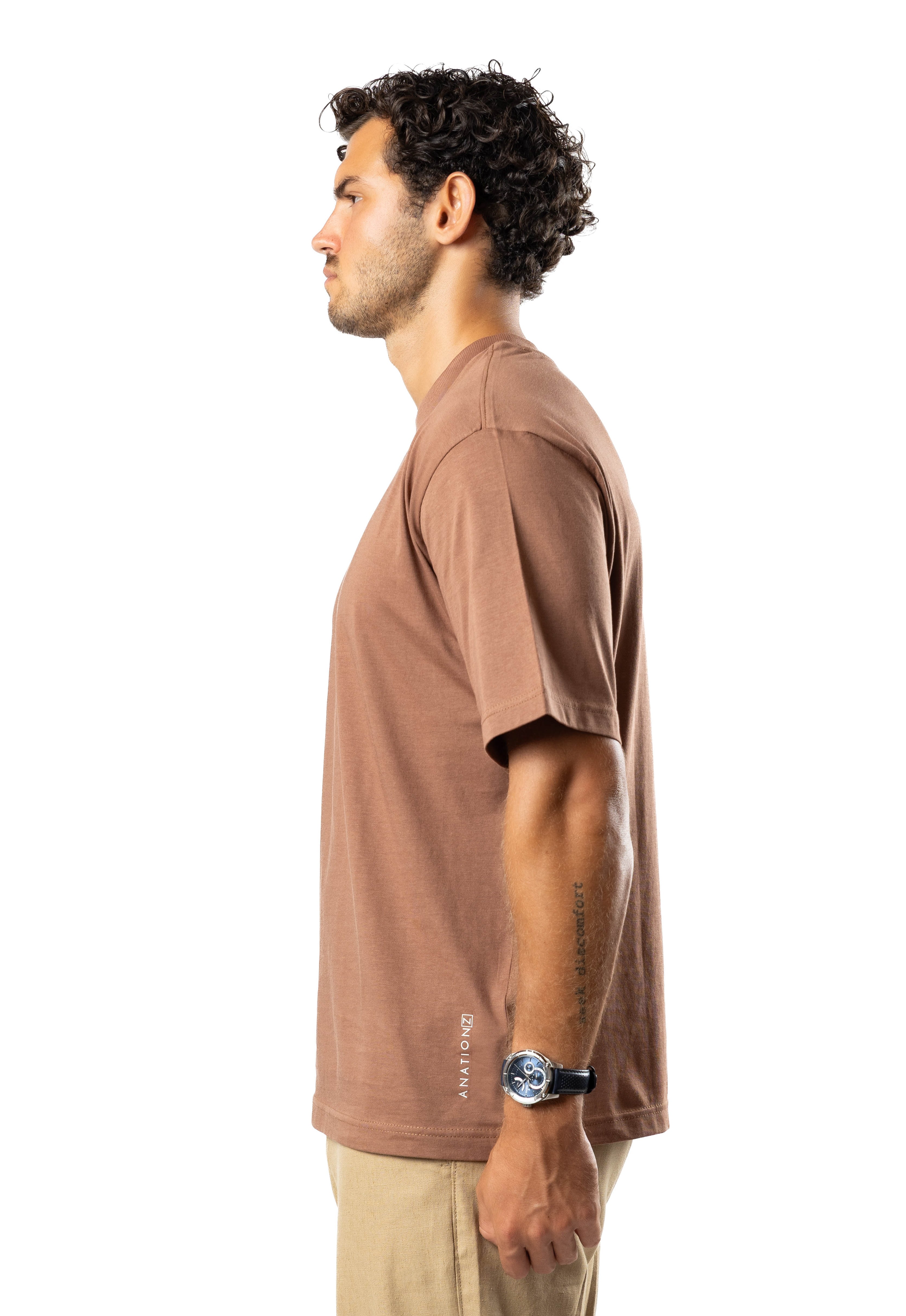 Men’s Ice Touch™ Oversized T-Shirt Latte | AnationZ